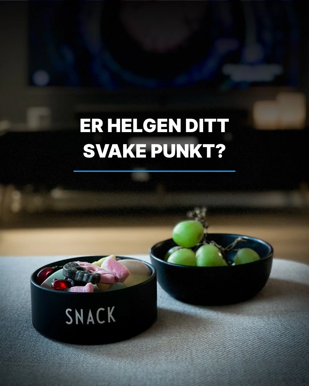 Gjentar dette seg hver helg, s&aring; vil ikke en endring skje f&oslash;r du ogs&aring; legger en litt annen strategi🤷🏻&zwj;♀️ 

Det handler om &aring; ta noen bevisste valg p&aring; forh&aring;nd.
Ikke v&aelig;re for streng. 
Finne ut hva som fakt