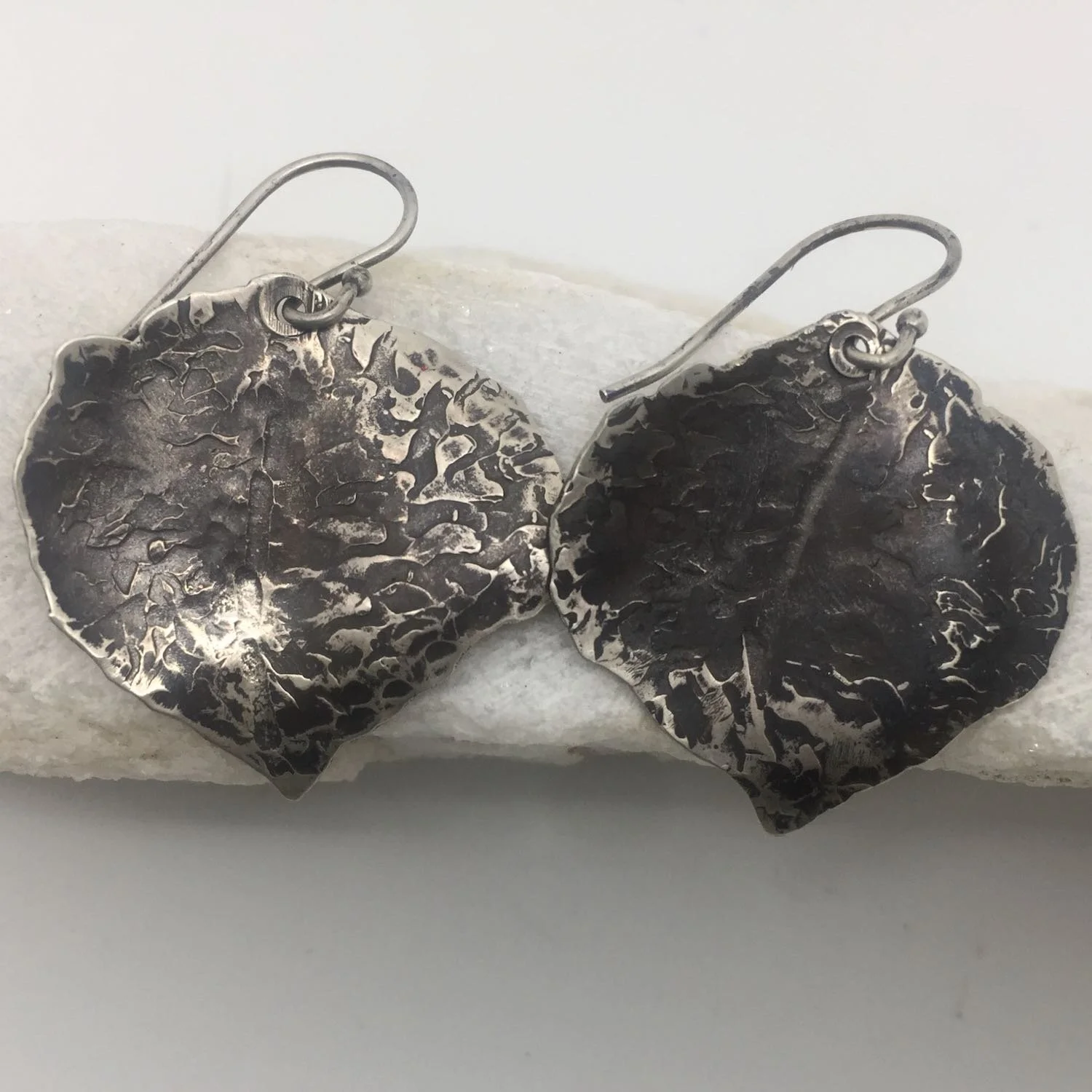 Large Tumbling Aspen Leaf Earrings (example)