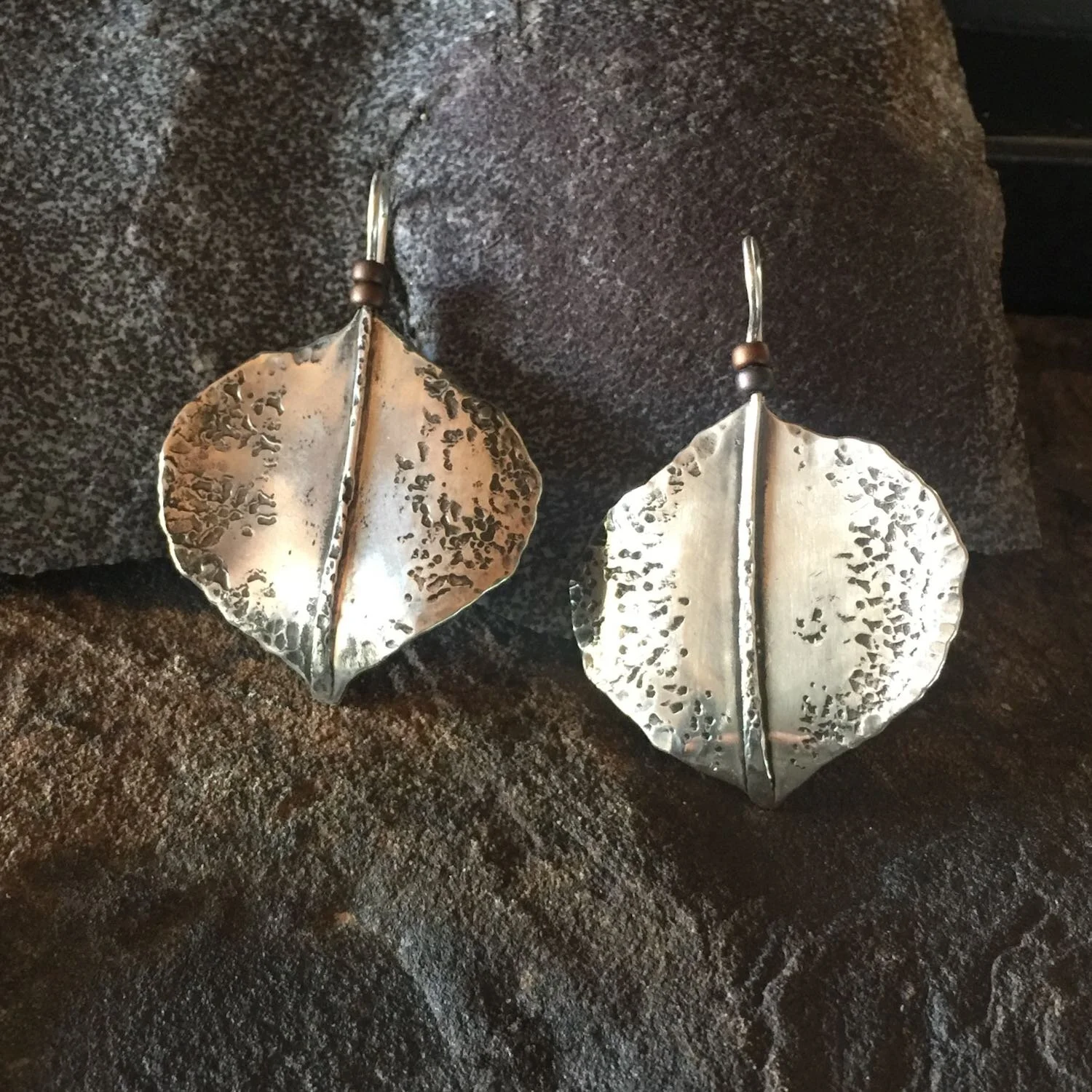 Large Tumbling Aspen Leaf Earrings