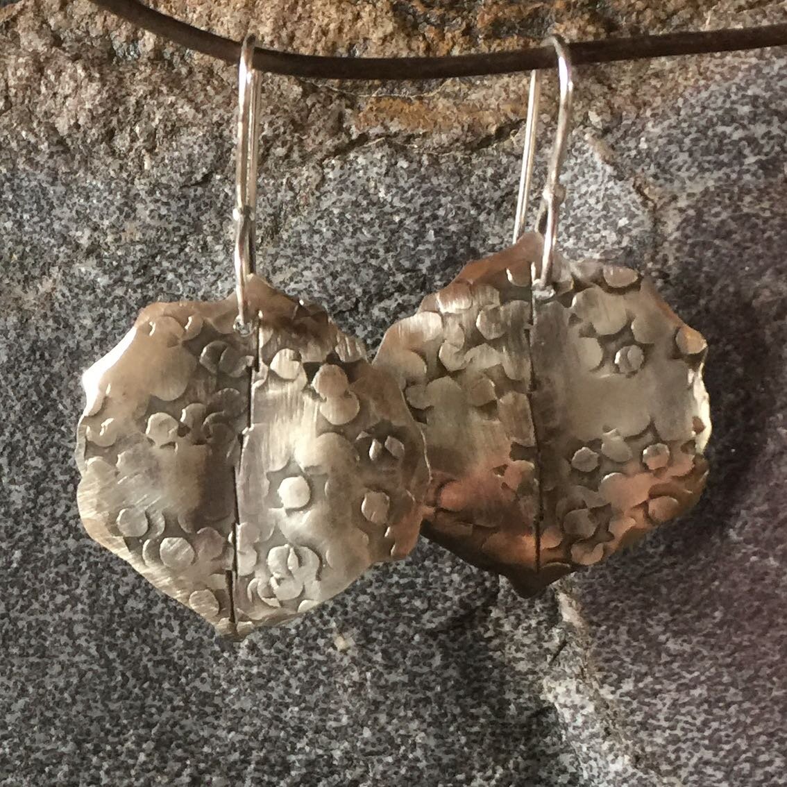Large Tumbling Aspen Leaf Earrings (example)