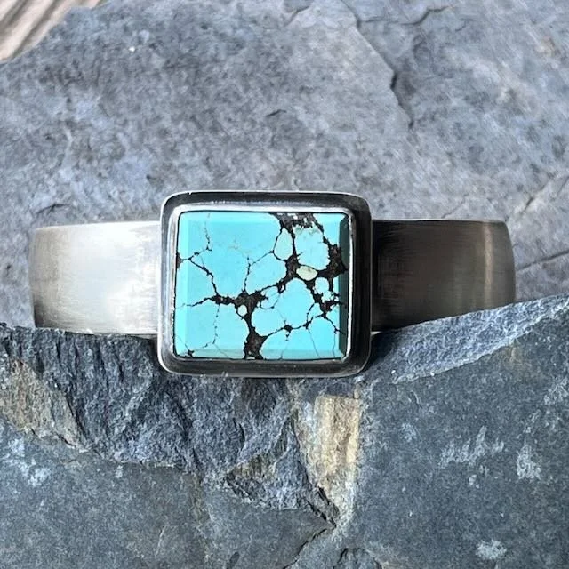 Contemporary Rectangular Turquoise Cuff