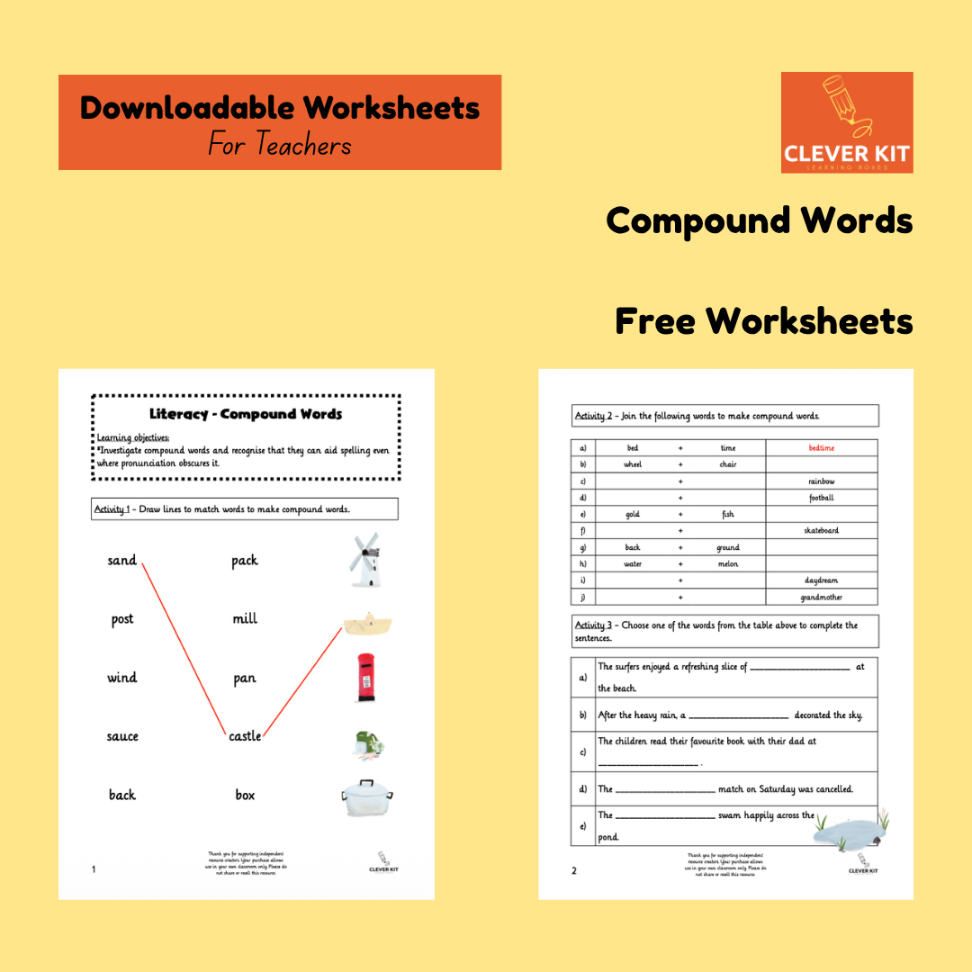 FREE Compound Words Worksheets