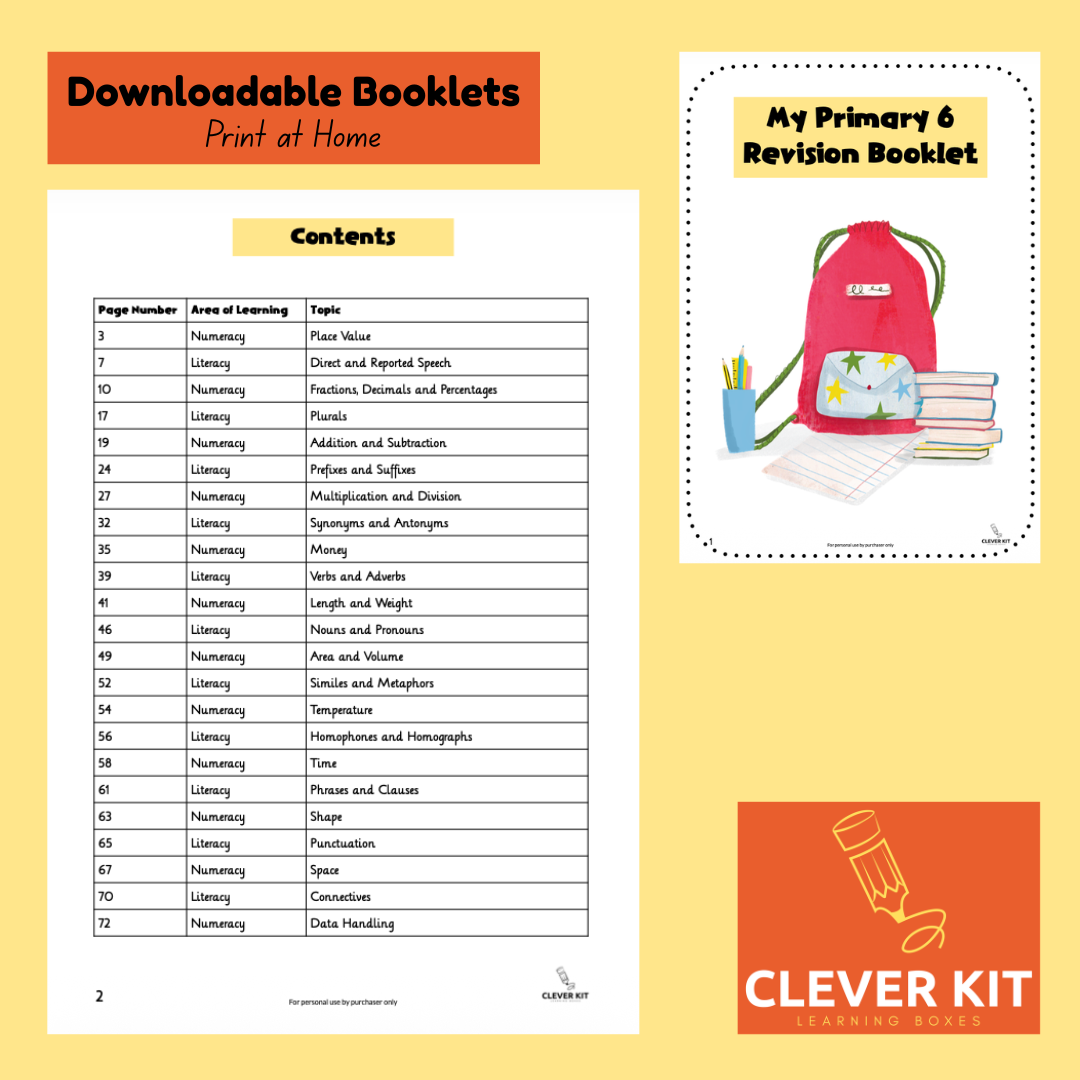 P6 Revision Booklet Northern Ireland Primary School Resources