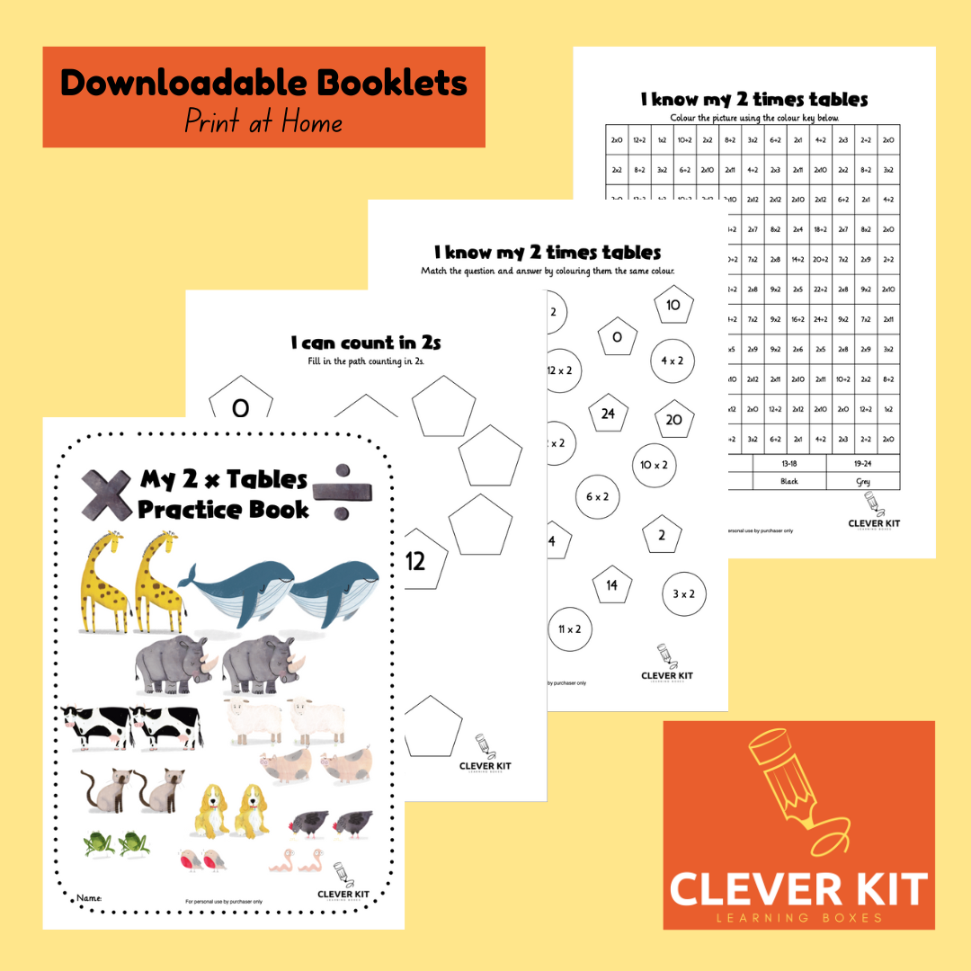 2, 5 and 10 times tables activity booklet for download at home