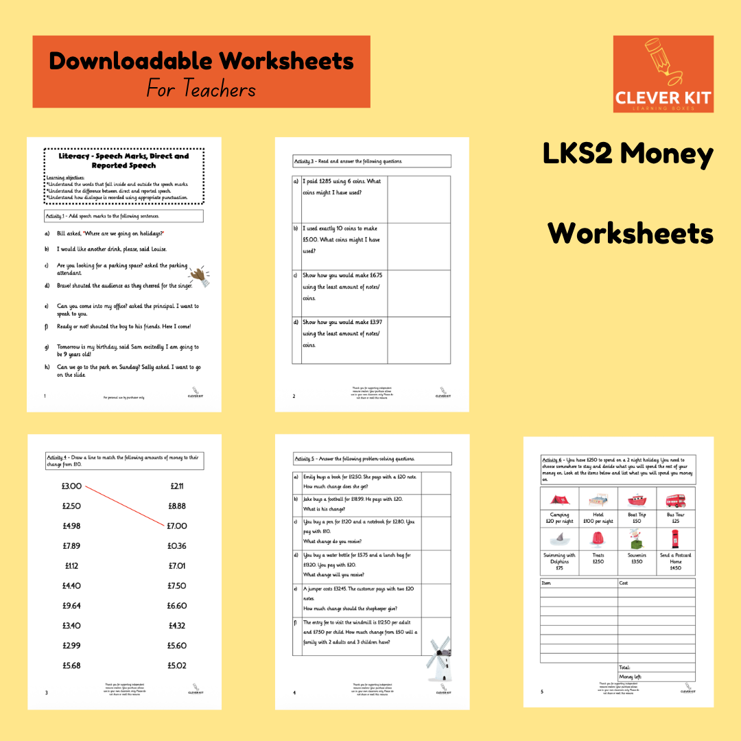 LKS2 Money Worksheets