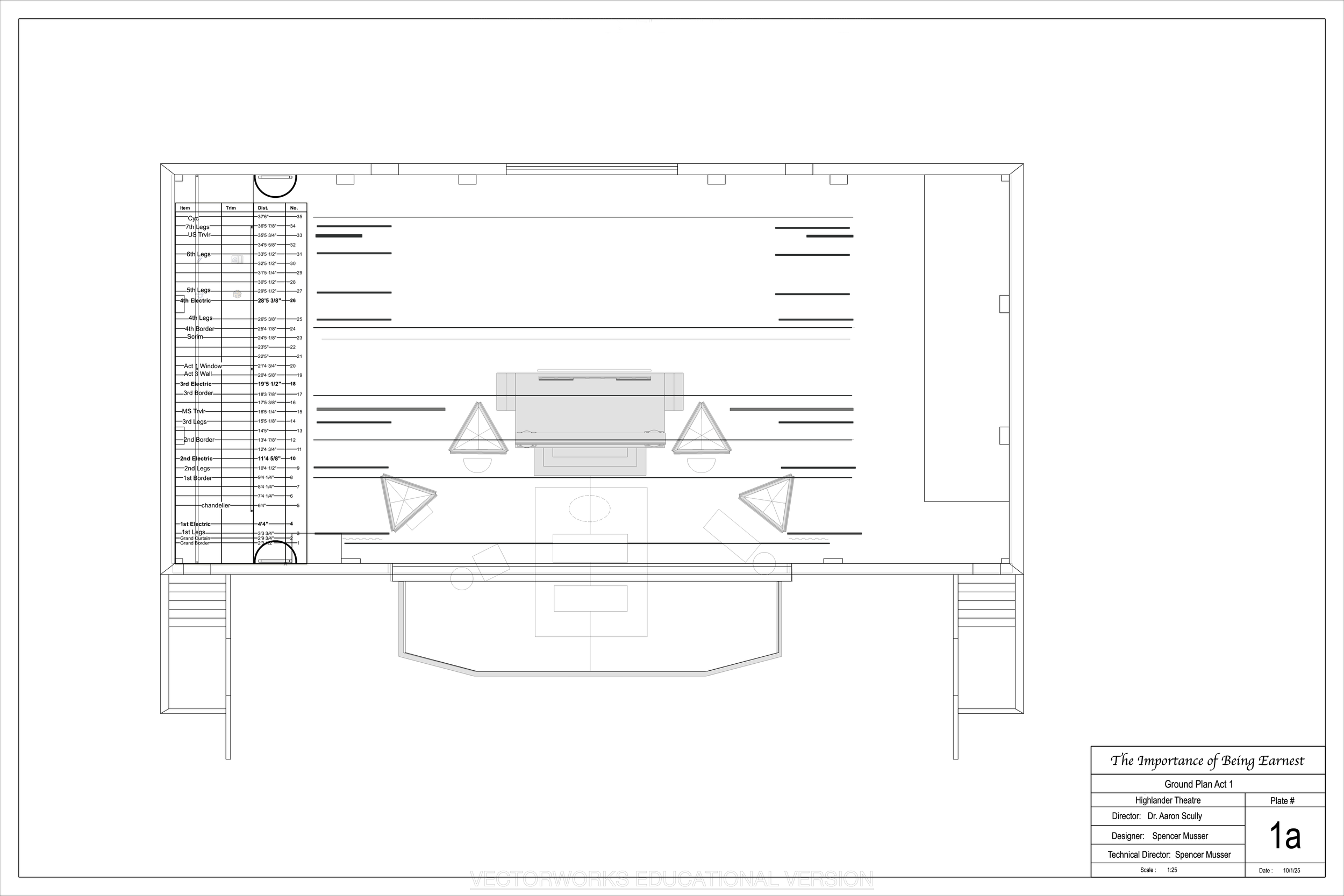 2D Computer Drafting Floor Plan Act 1