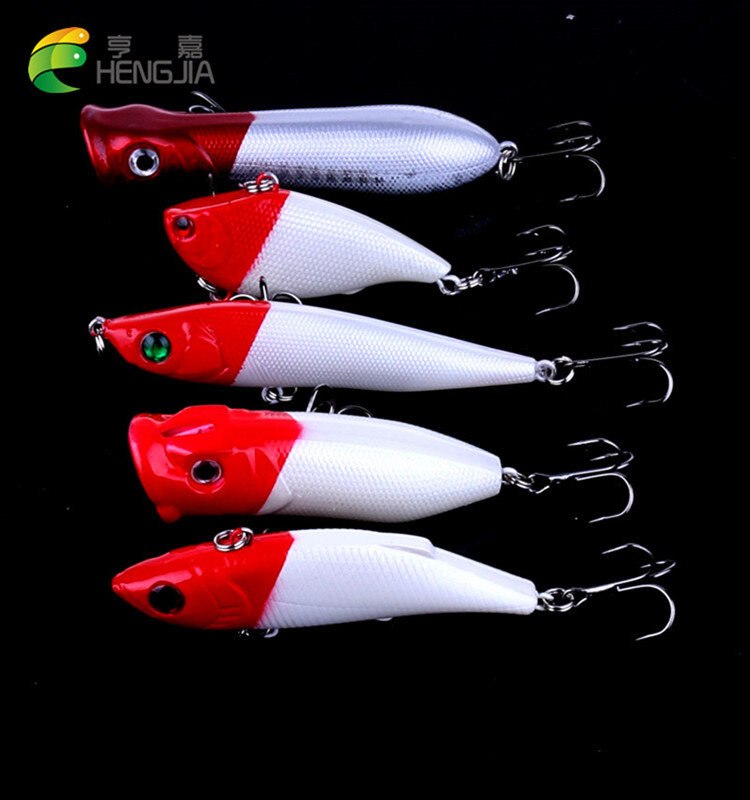 5 Red and White Crankbaits Popper Plugs — Wright Adventure Shop