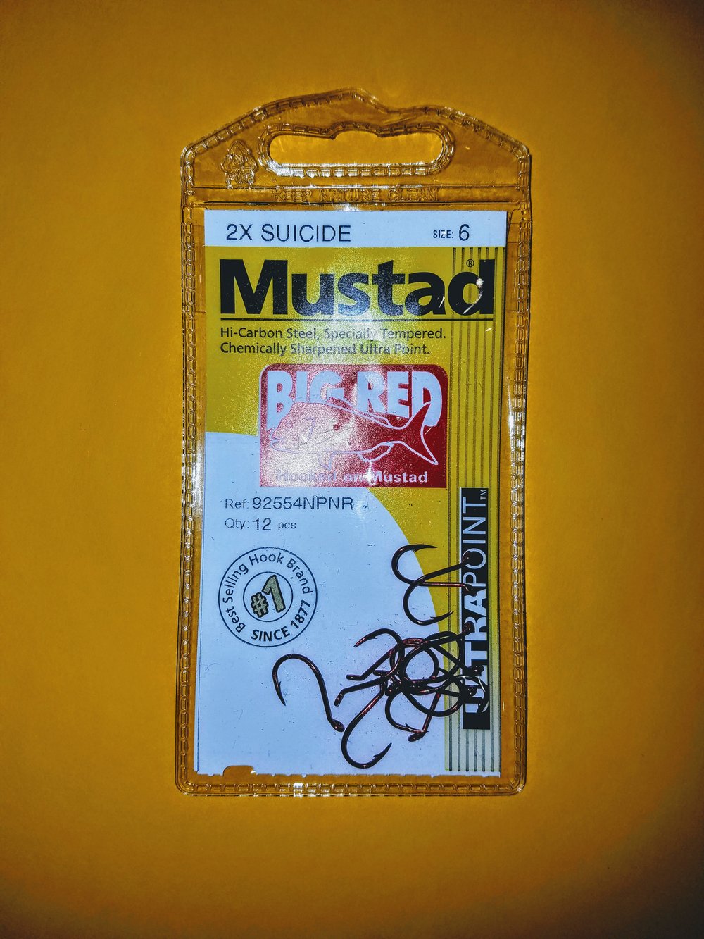 Mustad 2x Suicide Size 6 Red Fishing Hooks (12 hooks) — Wright Adventure  Shop