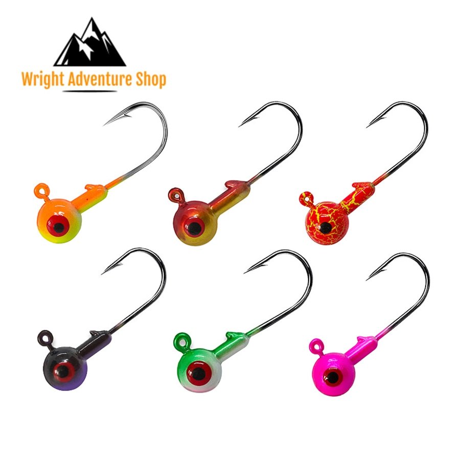 Beautiful Round Painted Jig Heads: 1/32, 1/16, 1/4, 1/2, 3/4