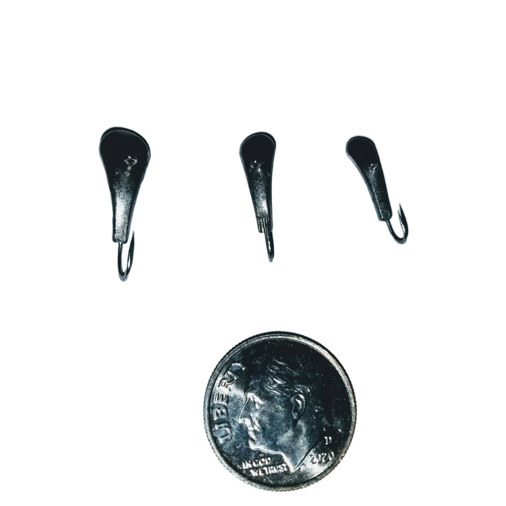 thumbnail interactive-video image 1 of 10-Pack Jigs Tackle Unpainted Gulp Ball Jigs – Black Nickel Ultra Point Hooks, 1oz To 6oz, Raw Lead 1 of 6
