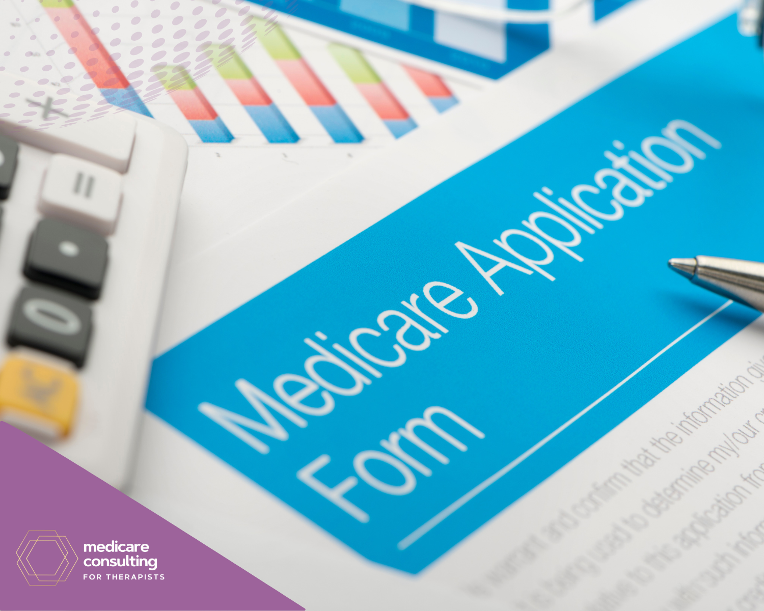 medicare application form and pen