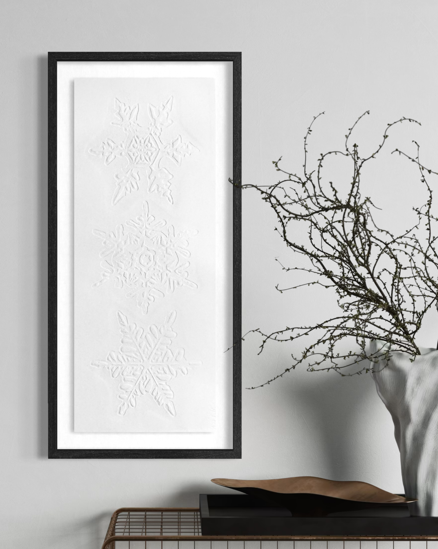 Hand made & embossed snowflakes
