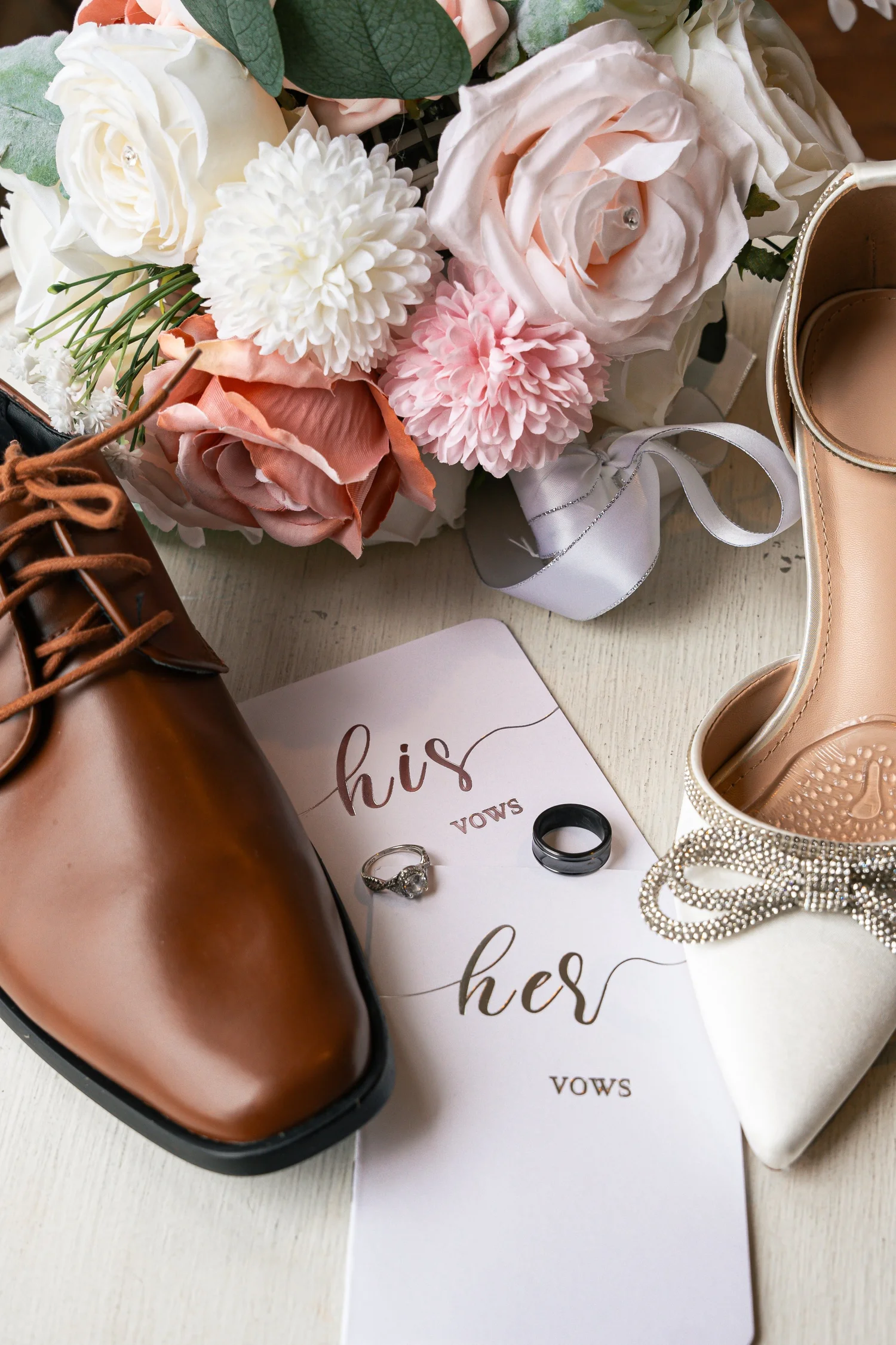 Wedding details and flowers