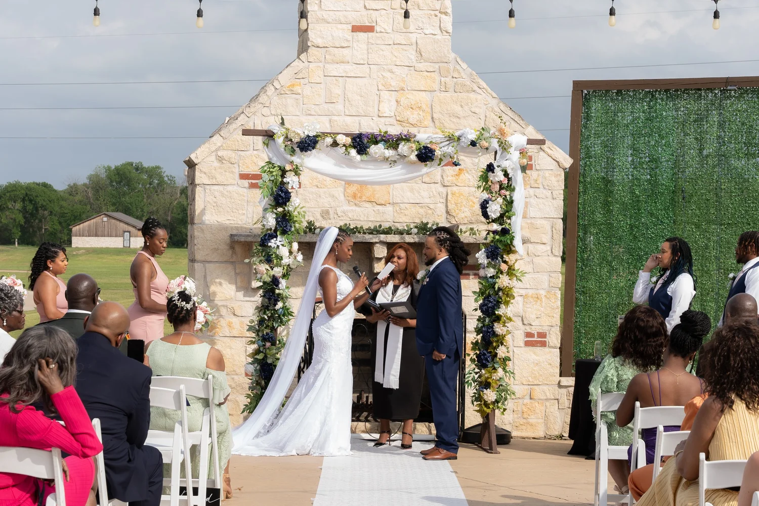 Outdoor wedding ceremony
