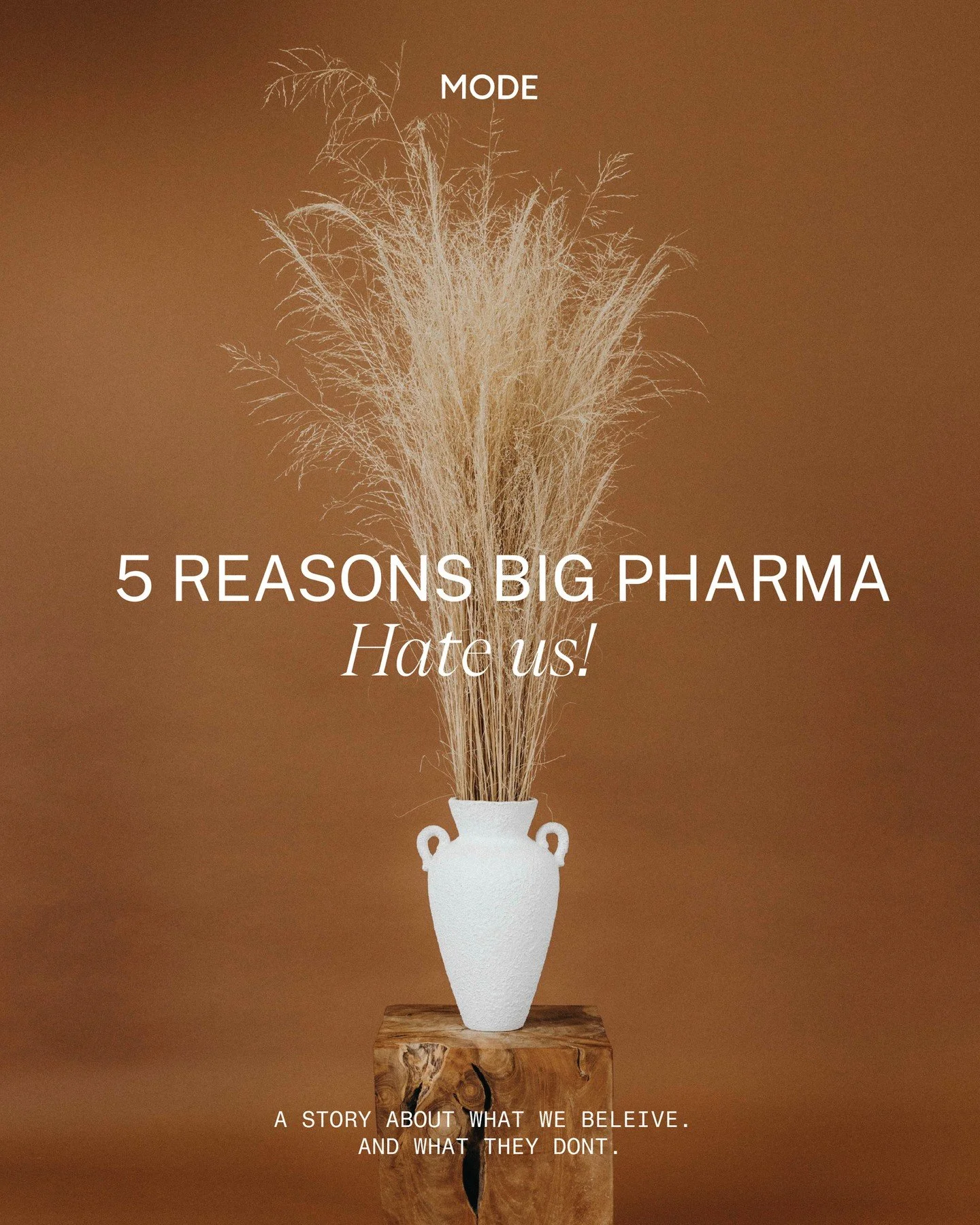 When we started Mode, we weren&rsquo;t trying to take on Big Pharma.⁠
We just wanted to build the kind of healthcare we wished existed.⁠
⁠
One that actually makes people well.⁠
One that listens. That sees you as a person, not a problem to medicate.⁠
