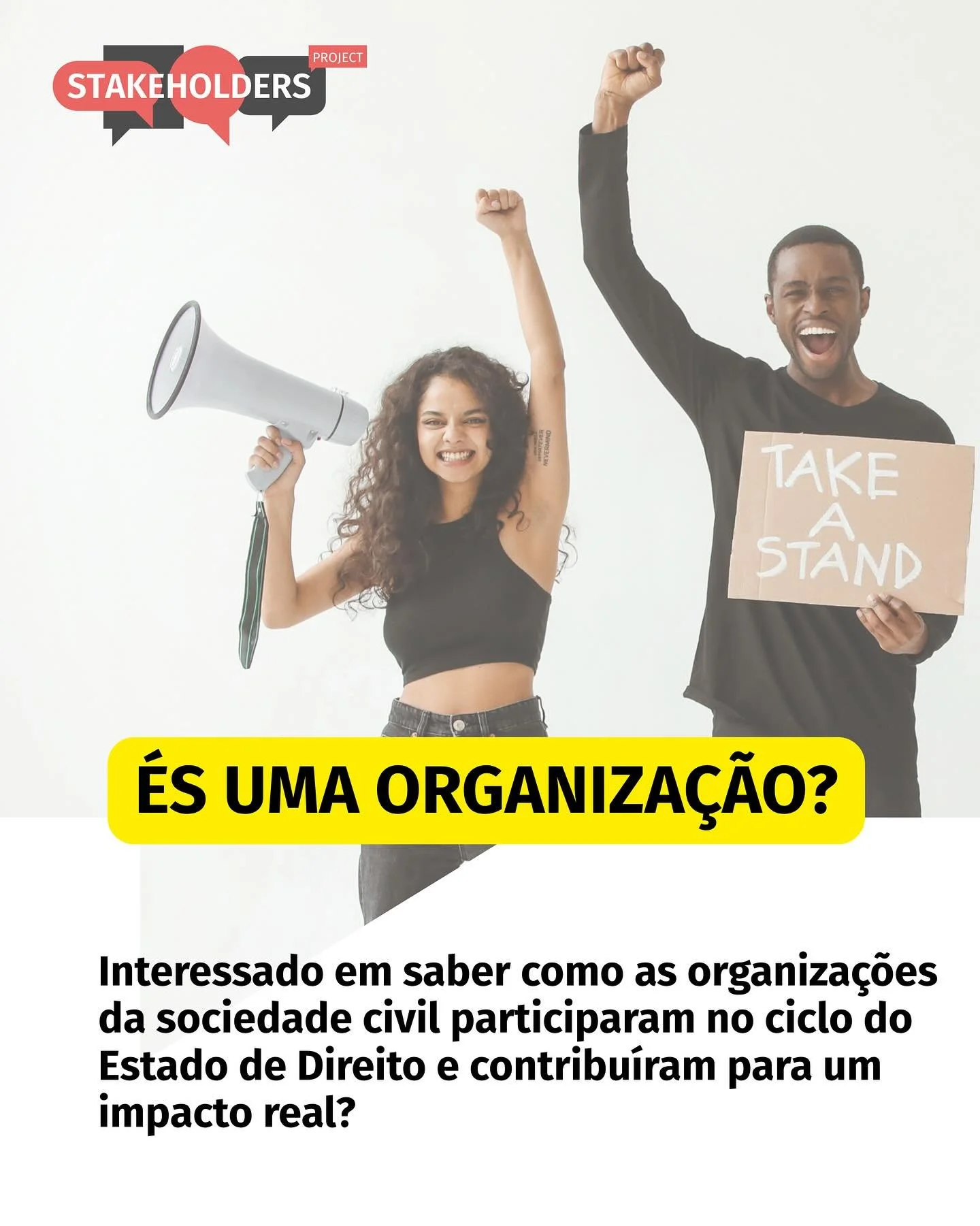 &Eacute;s uma organiza&ccedil;&atilde;o que trabalha na &aacute;rea dos direitos? Isto &eacute; para ti.

Quer o teu trabalho se foque em ⚖️ direitos humanos, 🧑&zwj;⚖️ justi&ccedil;a, 📰 liberdade de imprensa, 🧕 igualdade de g&eacute;nero, 🌍 migra