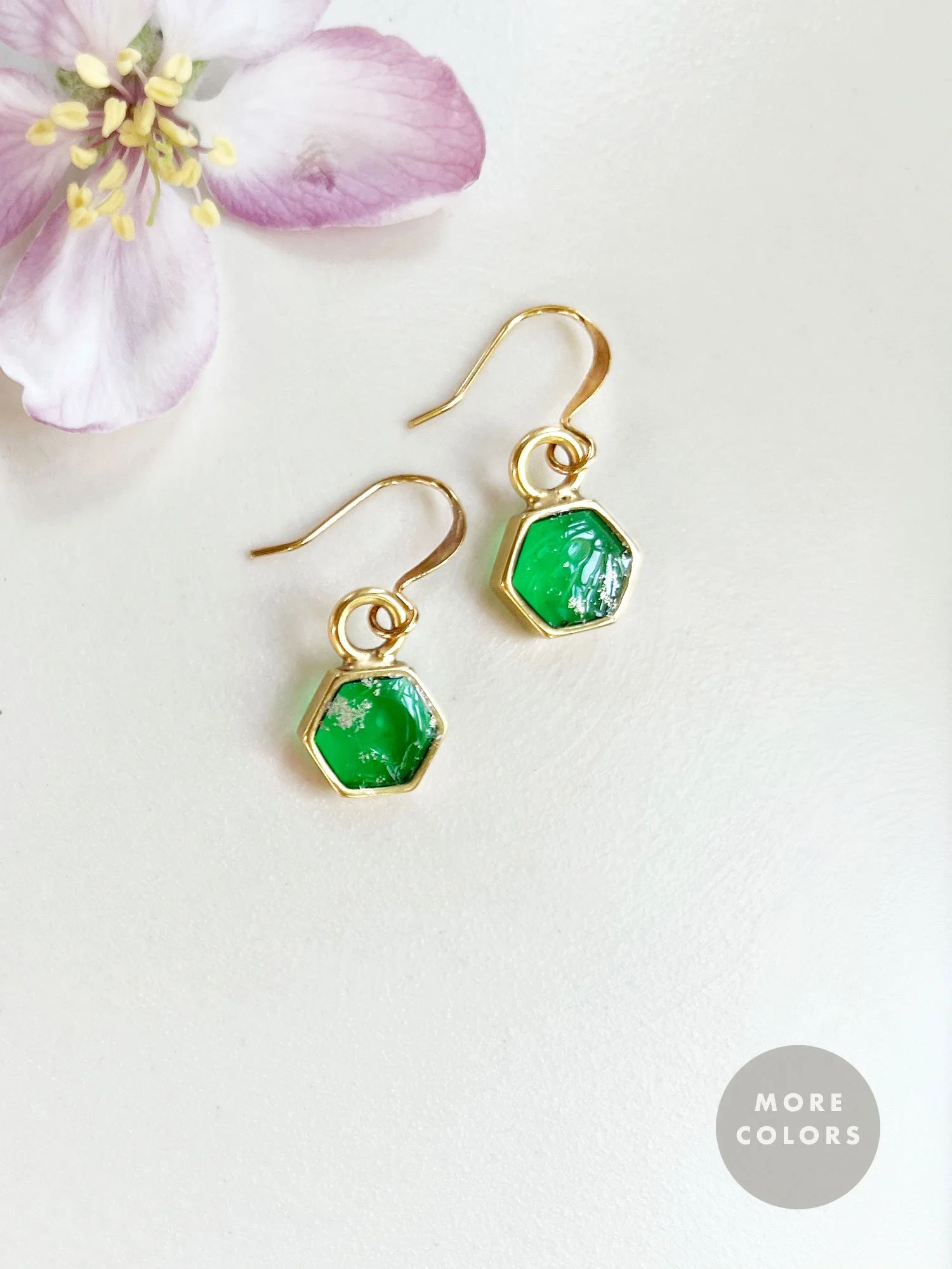 Little Hexagon Earrings