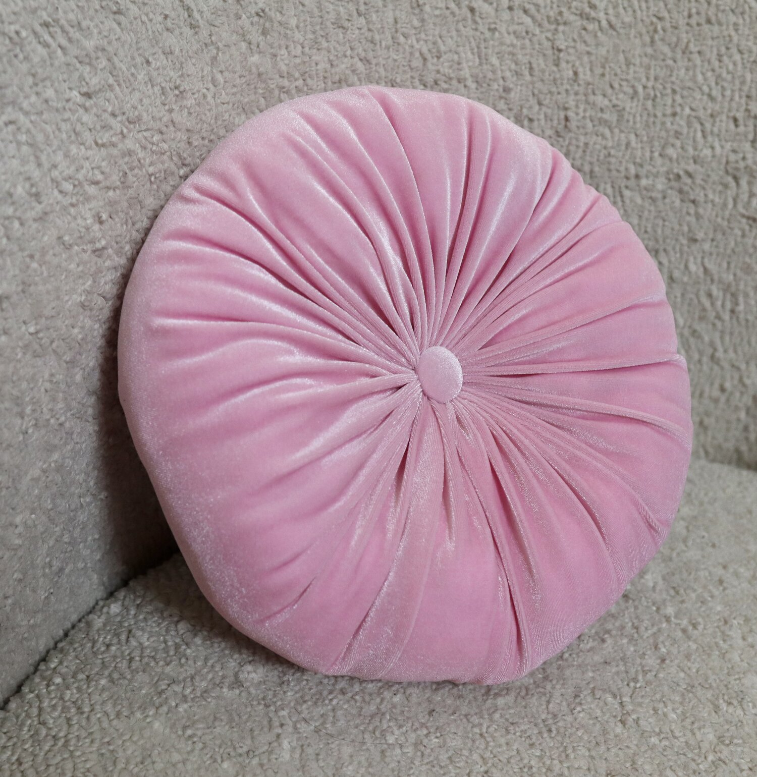 Velvet Round Throw Pillow