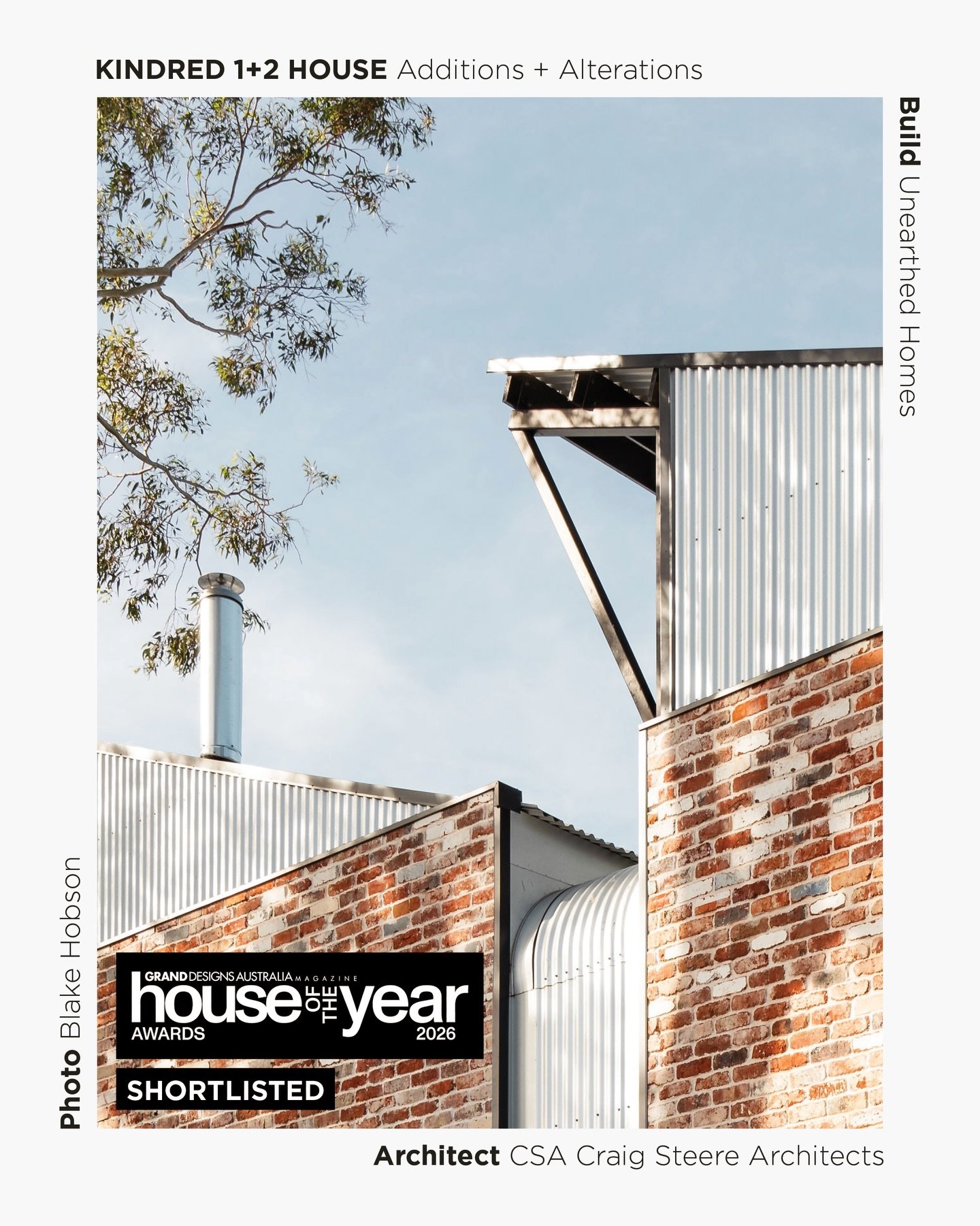 Thrilled to share our Kindred 1+2 House has been shortlisted for Grand Design Australia House of the Year 2026 Awards. The judges have narrowed our Kindred House for the shortlist which includes Australia&rsquo;s most innovative, unique and responsiv