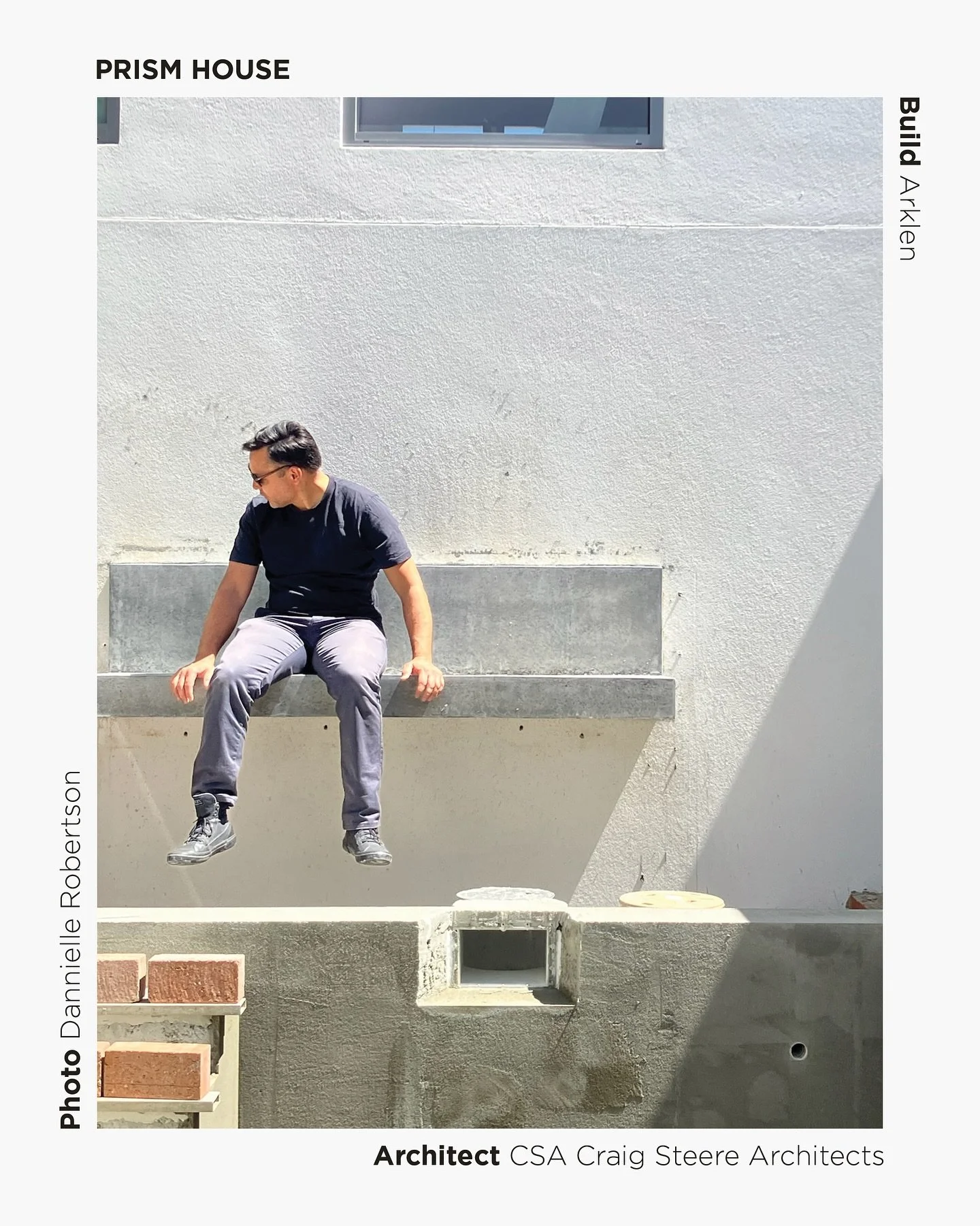 From concept to install, we&rsquo;re with our clients all the way. Mark is testing out the floating concrete bench at our Prism House. The bench adds a delicate sculptural moment above the outdoor deck that overlooks the plunge pool.
&bull;
Build: @a