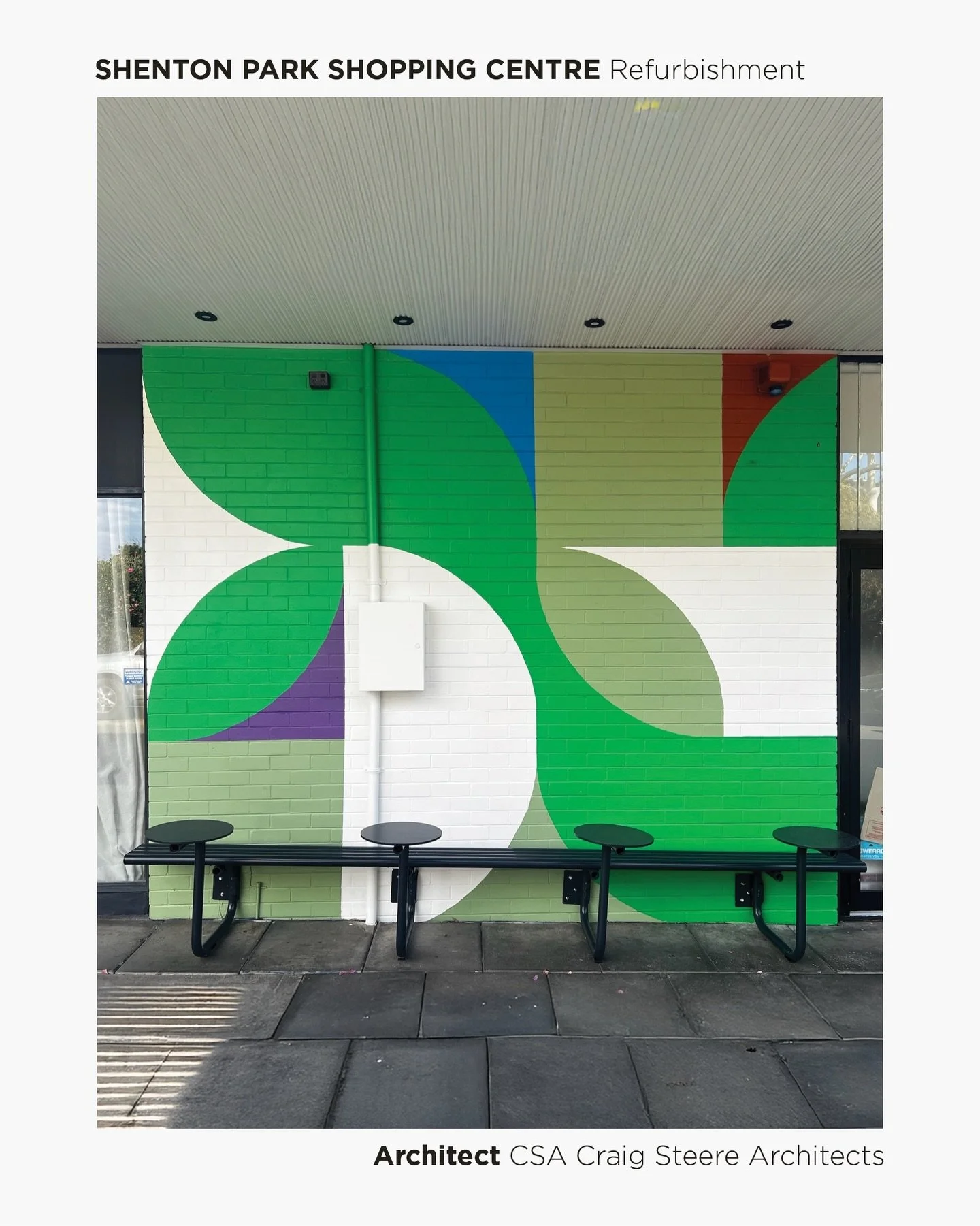 We are working with our client to revitalise a much loved neighbourhood shopping centre; with the introduction of alfresco and outdoor seating options and designs for vibrant geometric murals and visual branding. More to come 😎 
&bull;
@mad2407 
@cr