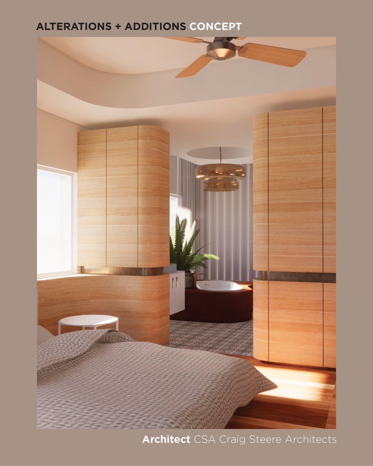 Ageing in place, ageing with grace. Warm materials, generous proportions and quiet luxury detailing define this home as a sanctuary for independent living with style. Within the main bedroom, we designed our cabinetry with integrated accessible grab 