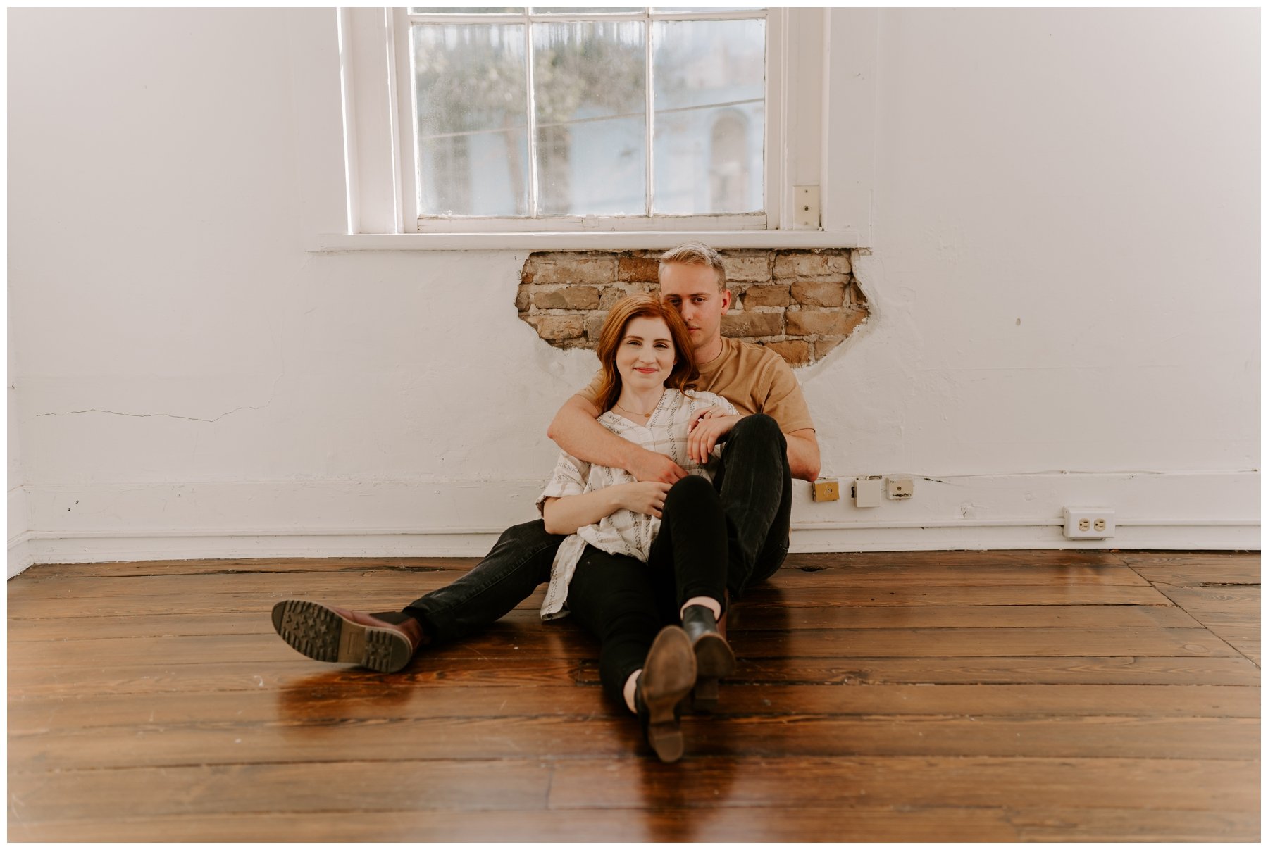 Studio Engagement Session in Downtown New Braunfels | ashleymedrano.com