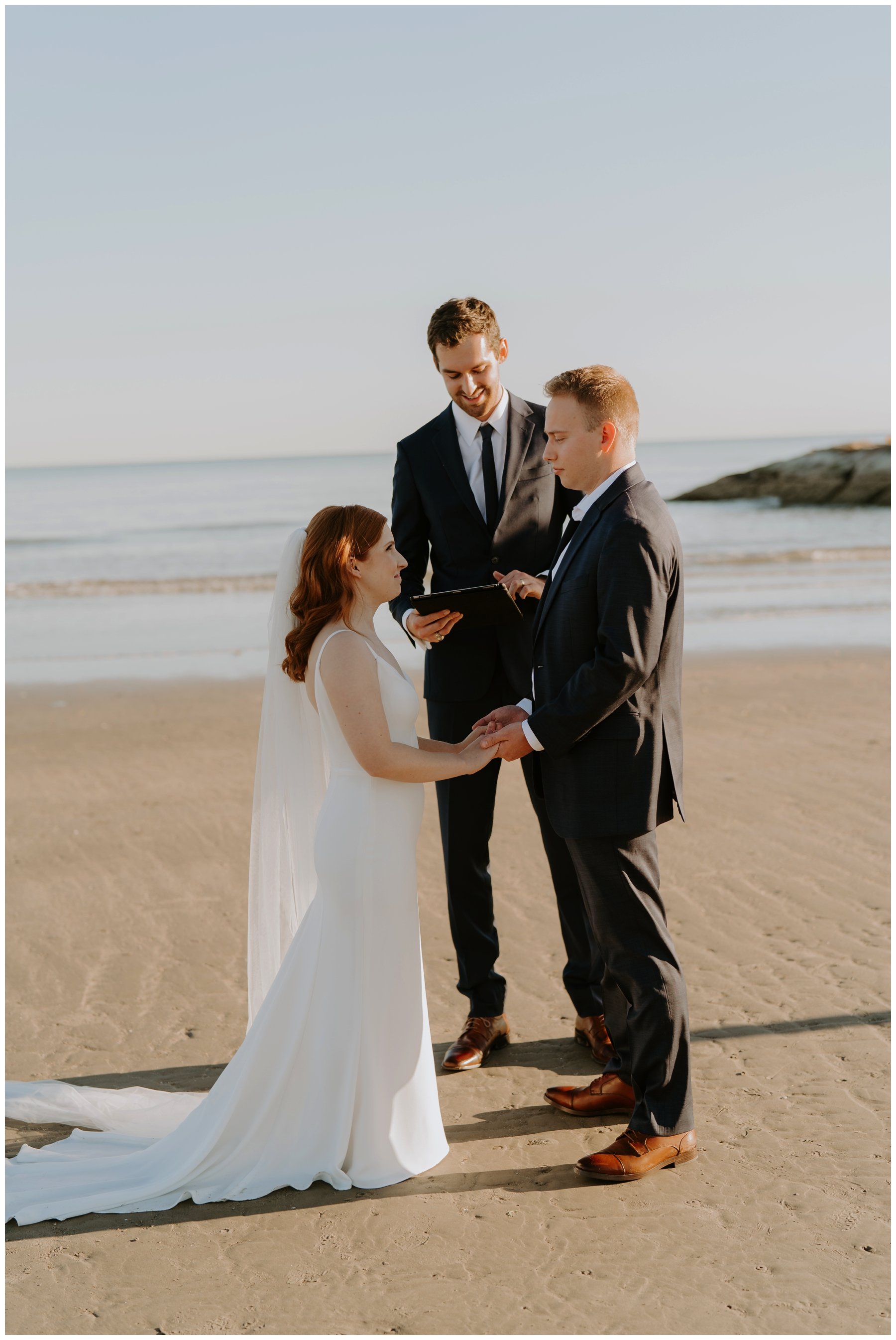 Beach Elopement at Sunset with Officially Oaks | Ashley Medrano Photography | Galveston Texas Beach Elopement | via ashleymedrano.com