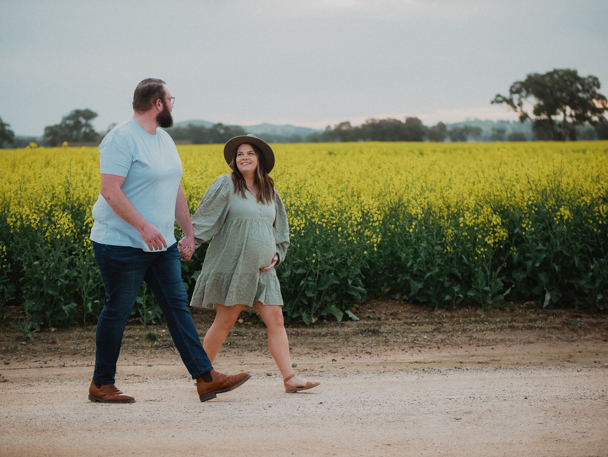 Canola fields maternity session