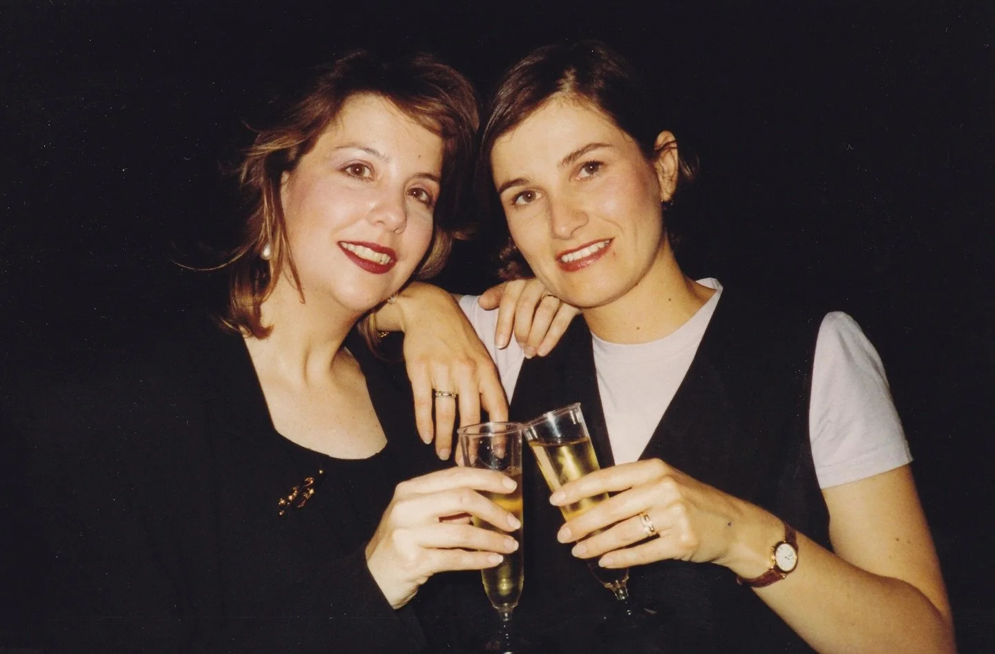Then (1995) .. and now. 
With my beautiful long-time friend and 7:30 Report colleague Carmel O&rsquo;Keeffe.