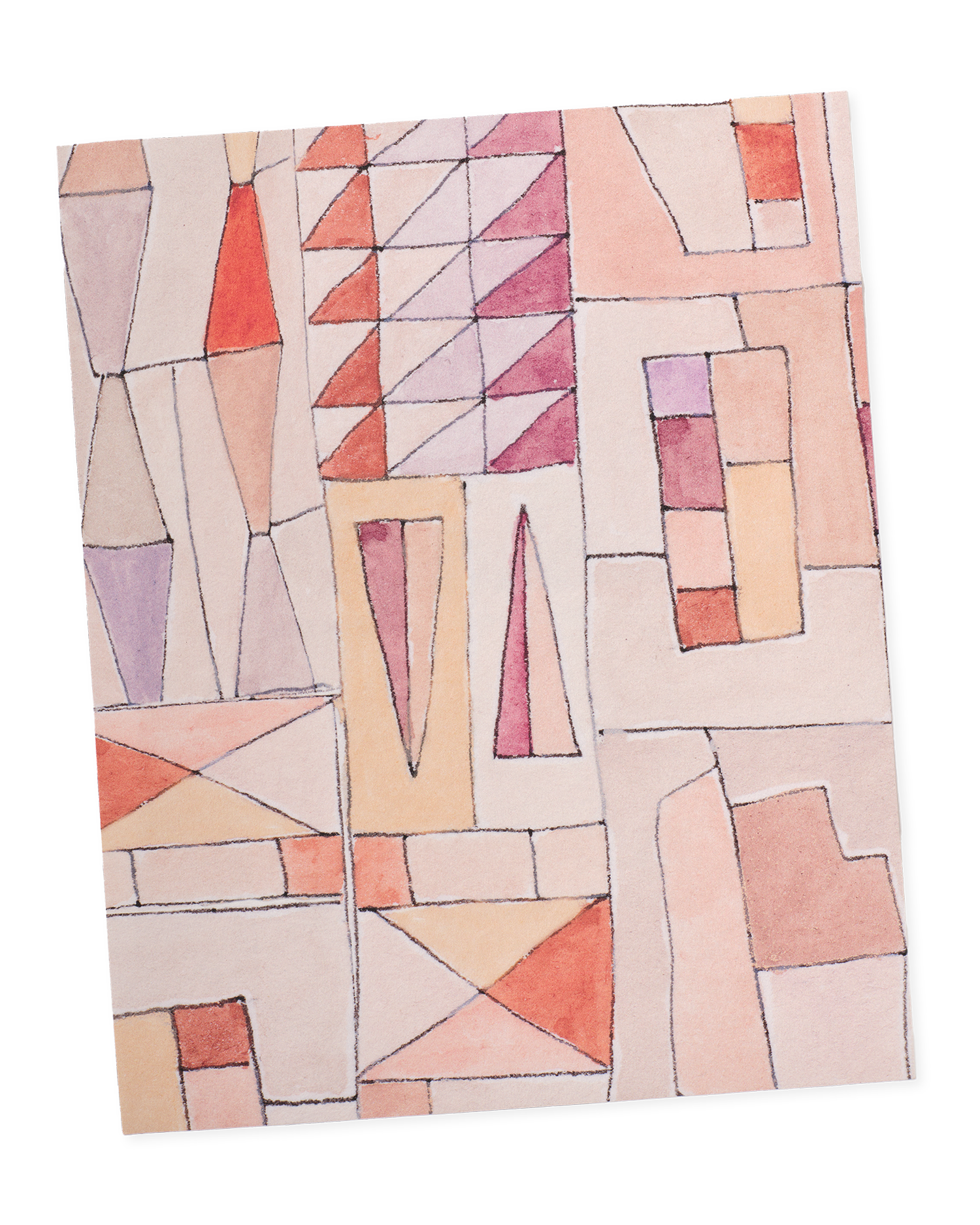 Quilt Wallpaper in Terracotta Swatch