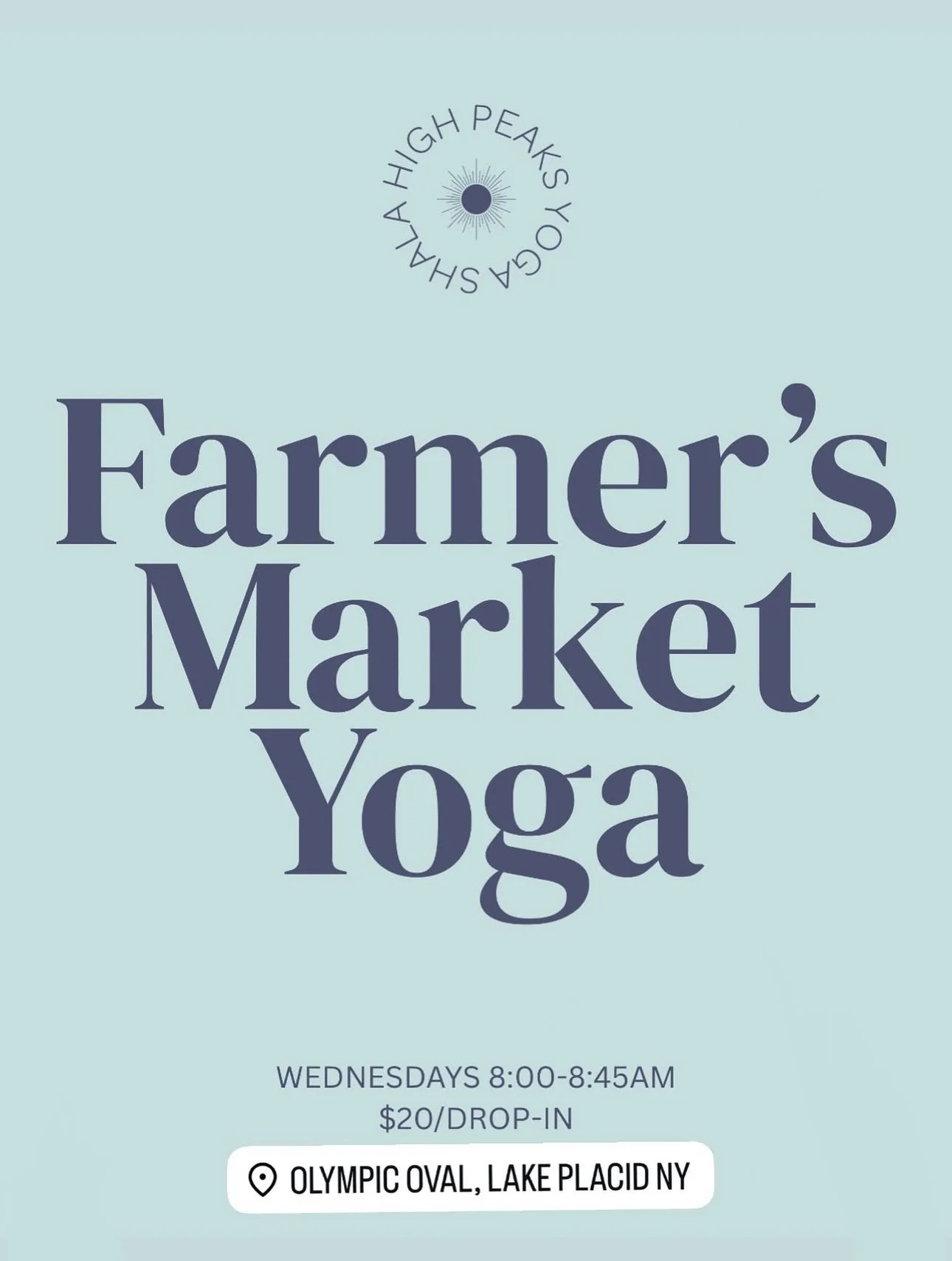 Subbing for Farmer’s Market Yoga