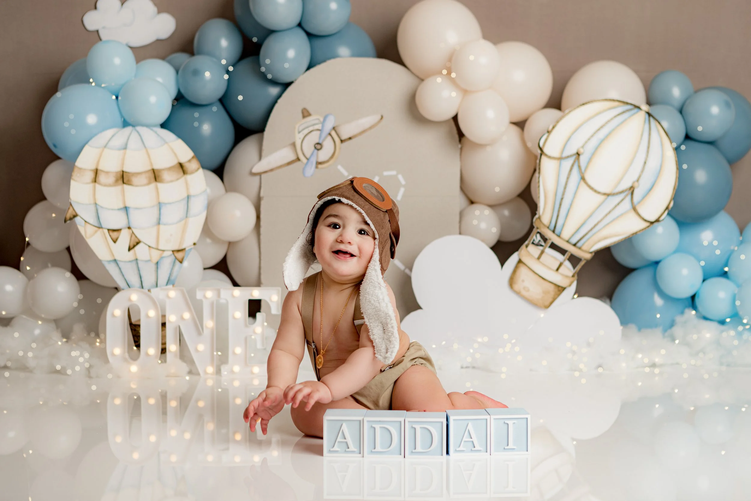 Hot air balloon Cake Smash theme Melbourne South Morang Photography