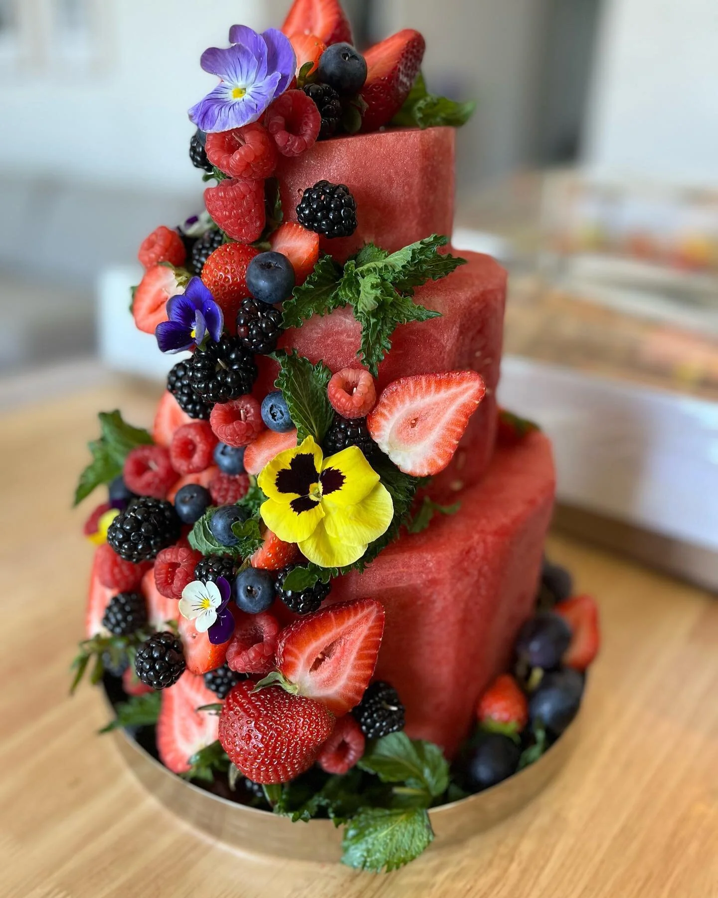 A slice of refreshment #watermeloncake