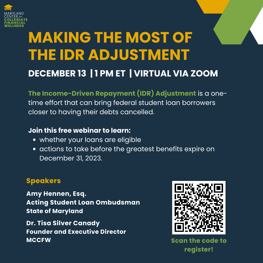 Making the Most of the IDR Adjustment