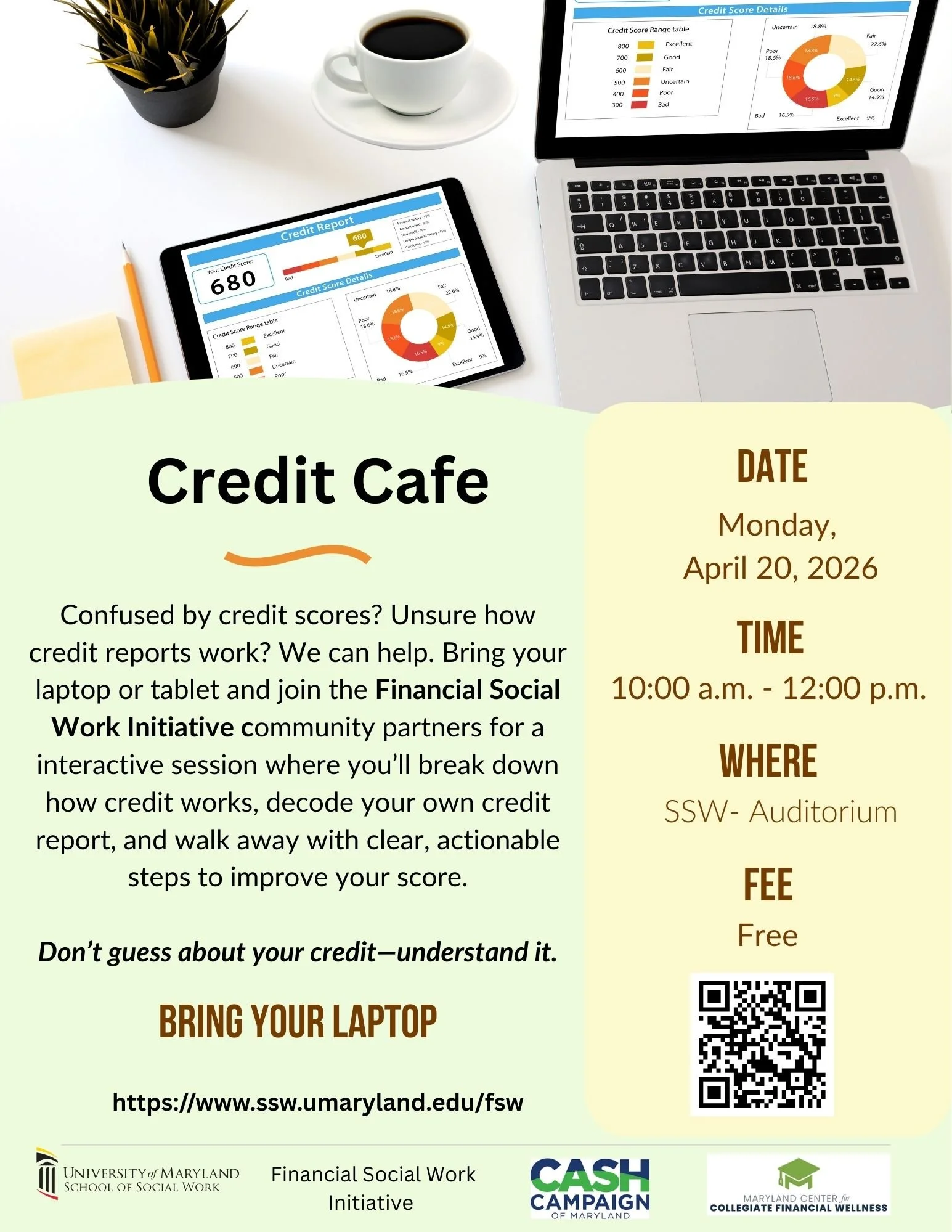 School of Social Work Credit Cafe.&nbsp;