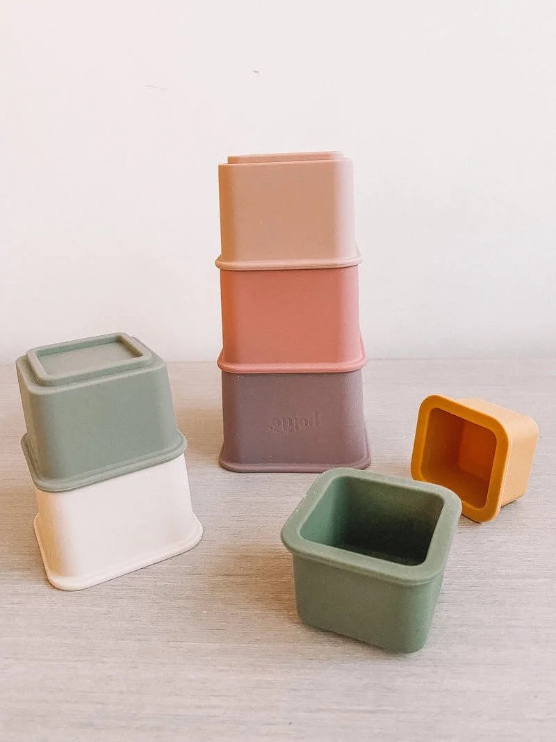 Square Stackable Cup Petite Eats Square Stacking Cups — Jake + Co