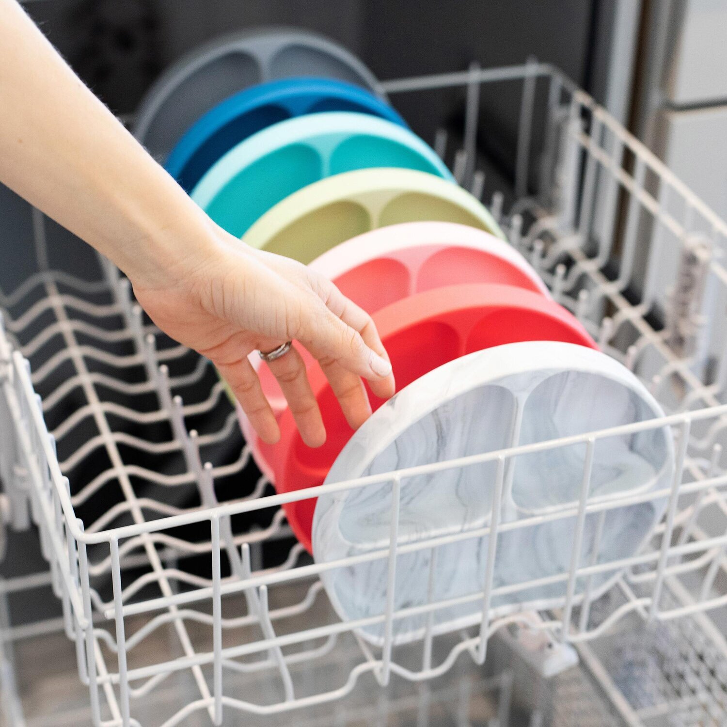 Bumkins SIlicone Suction Grip Dish and Plate from Jake + Co in red