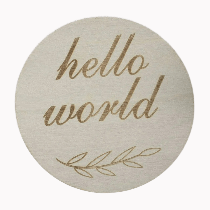 Birth Announcement Disc - Hello World & Name Tag — Jake + Co