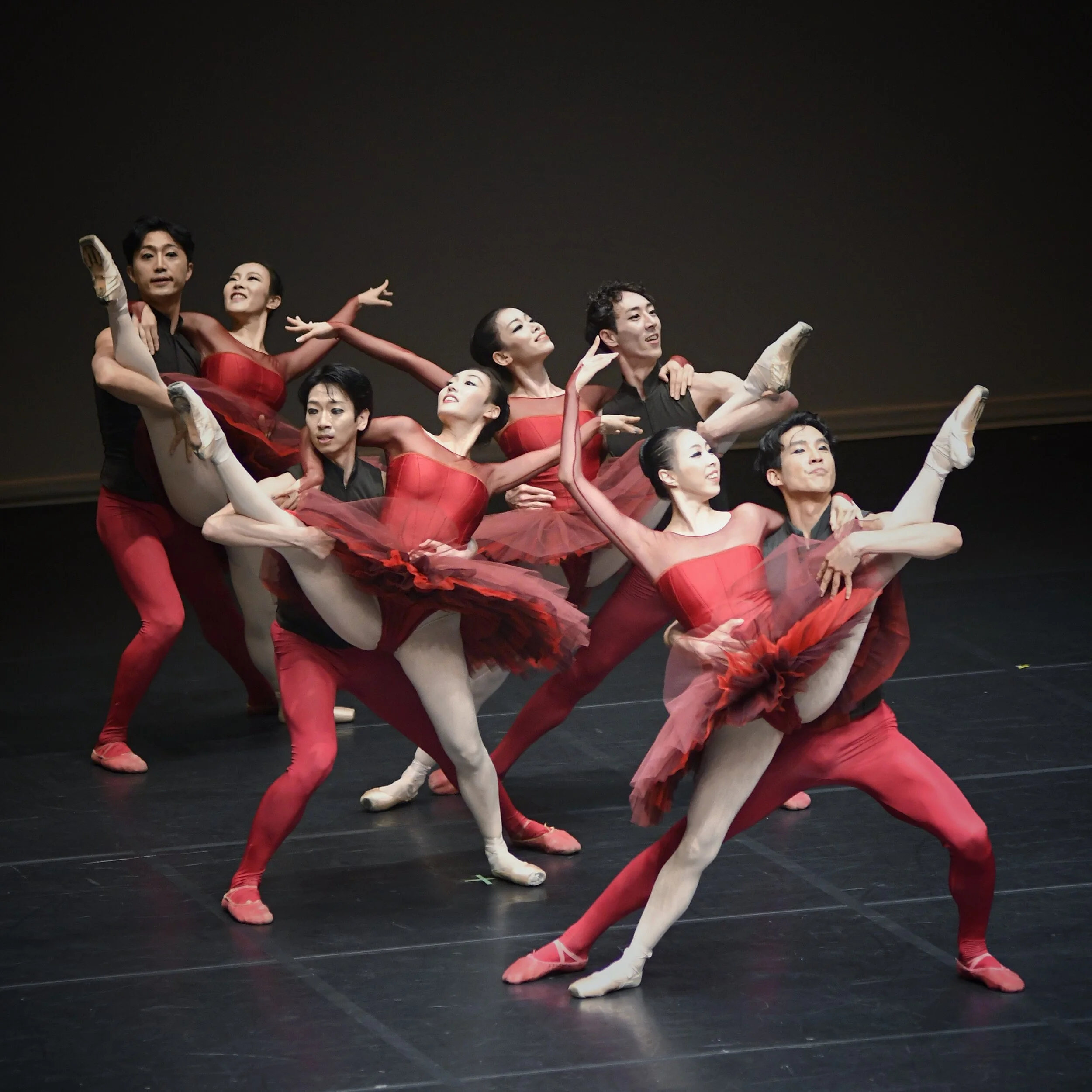 The Gwangju City Ballet Dance Group  during the opening night of. the Busan International Dance festival  In. Busan South Korea 2019.