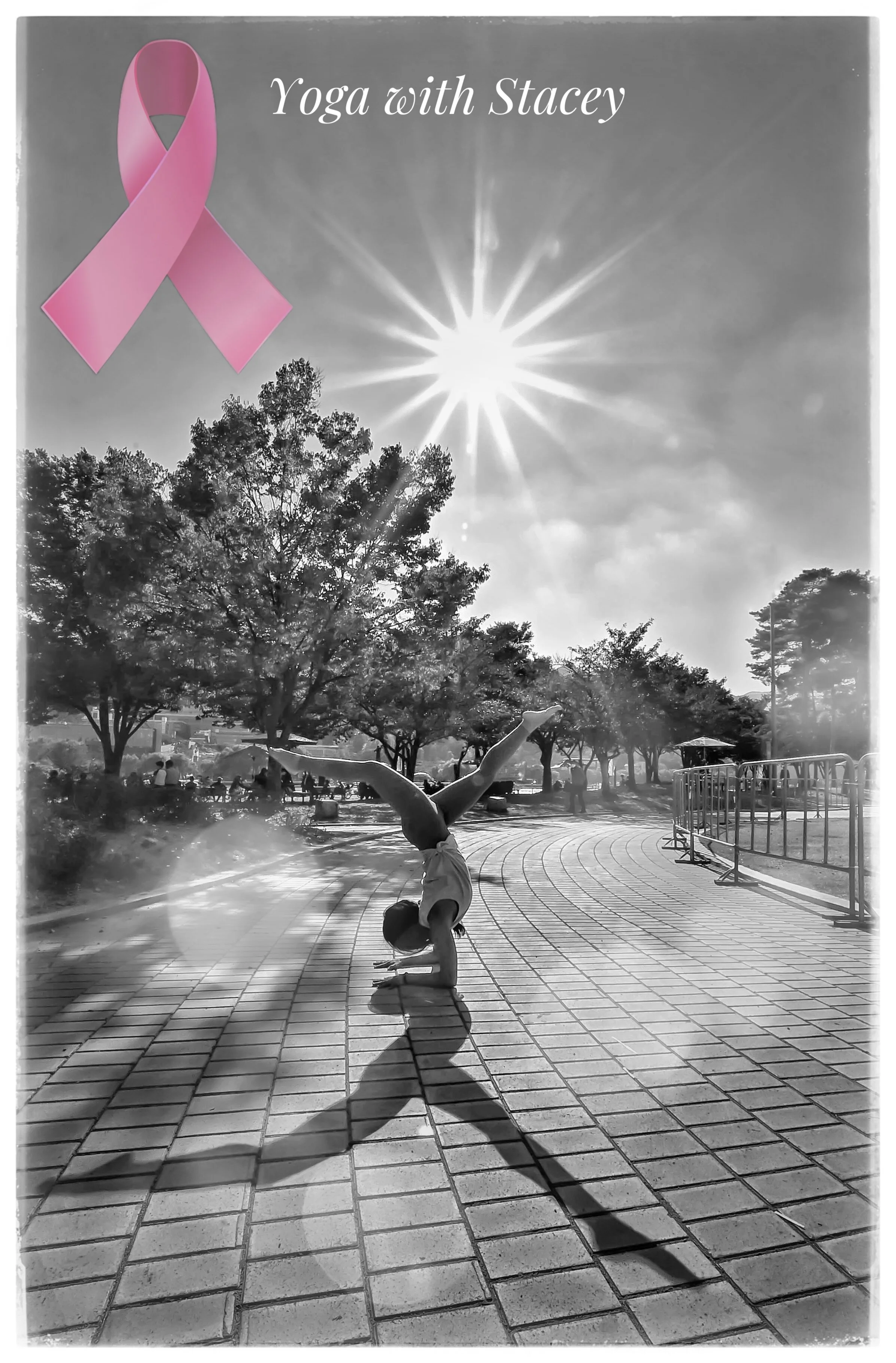 Stacey Pellegrin of "Yoga with Stacey" during the  Yoga for Breast Cancer Awareness event in 2020
