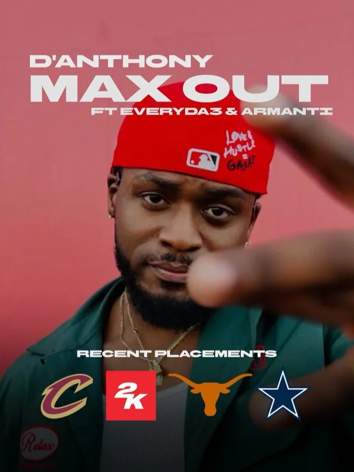 &lsquo;Max Out&rsquo; recently featured in campaigns for @cavs @2k @texasfootball &amp; @dallascowboys 💎

Song: Max Out
Artist: @fromdanthony @everyda3_official @armanti 
Prod by: @trewright 

cc: @universalpm_us @lukeoutthere @cleighmay