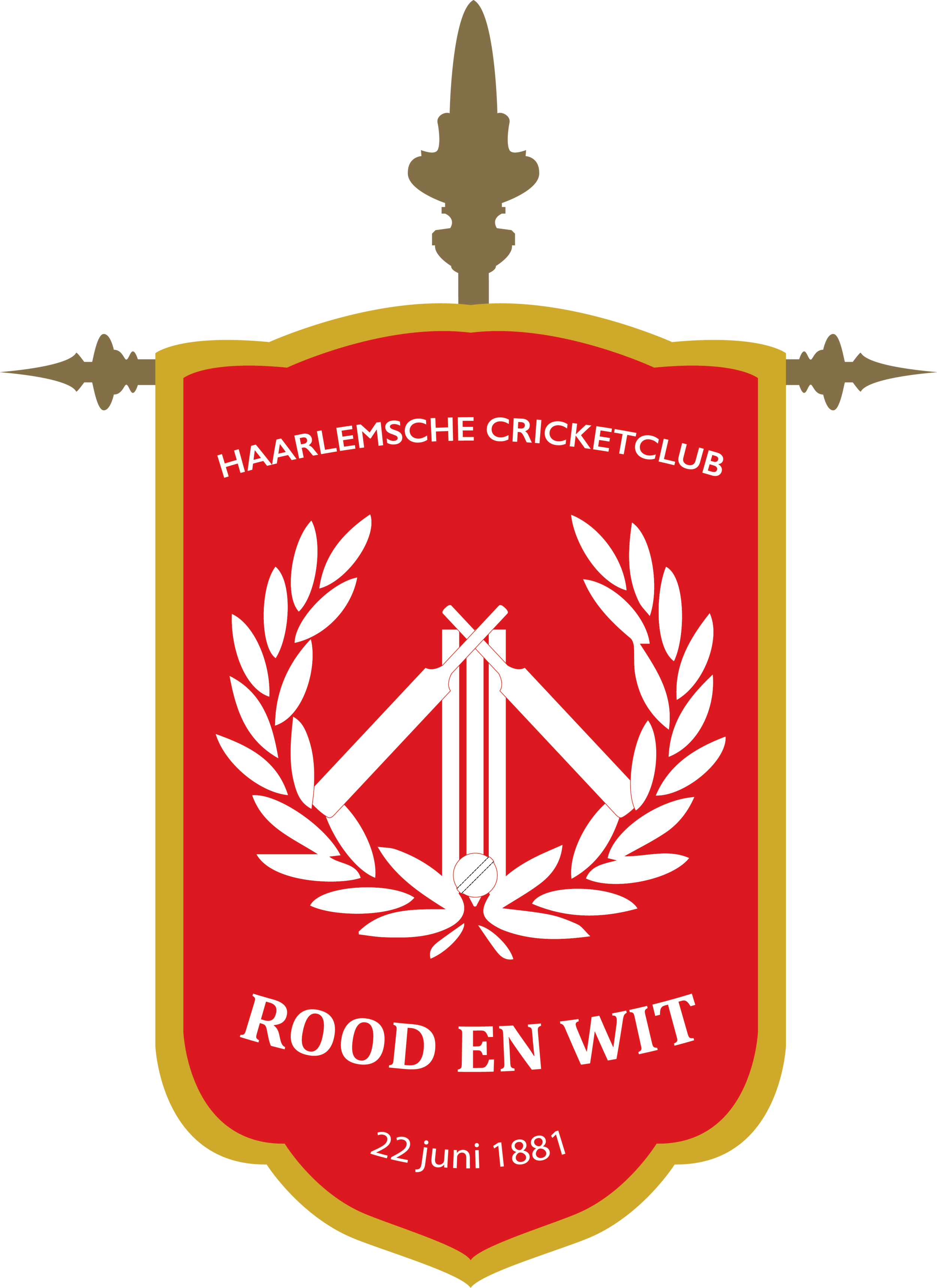 renderen Stal moeilijk Haarlemse Cricket Club Rood en Wit 1881