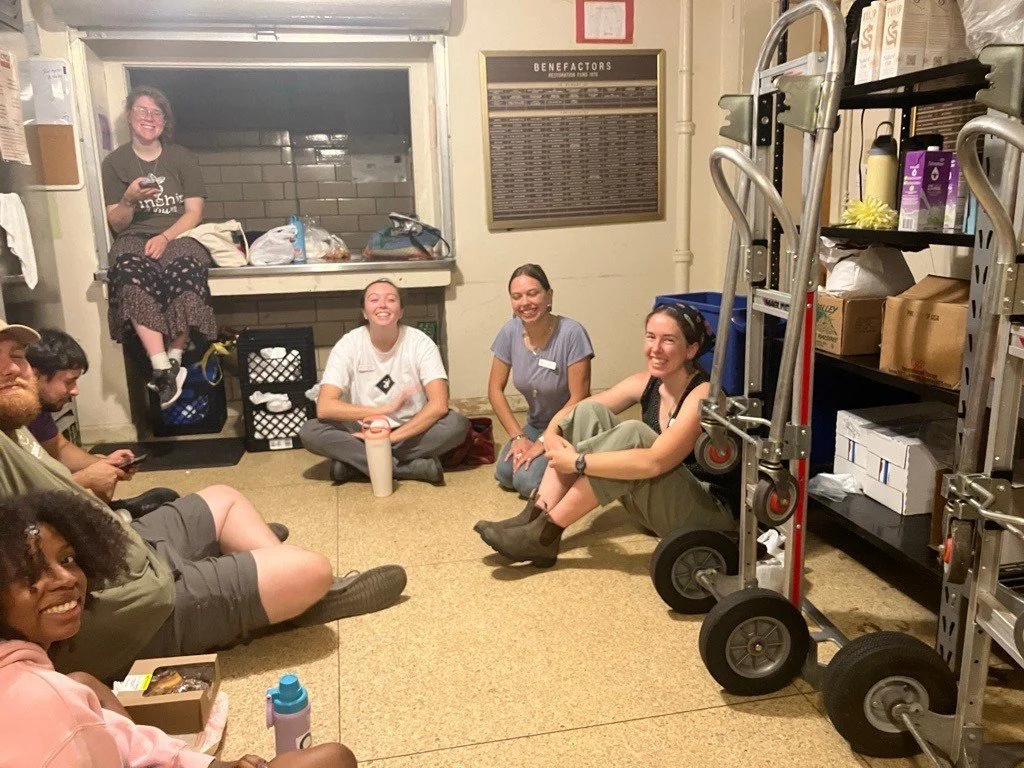 Our next class of year-long mission interns are beginning their service at the Food Center. They help with everything from restocking to carrying bags as people shop to simply connecting with our neighbors over a shared meal, and are a beloved part o
