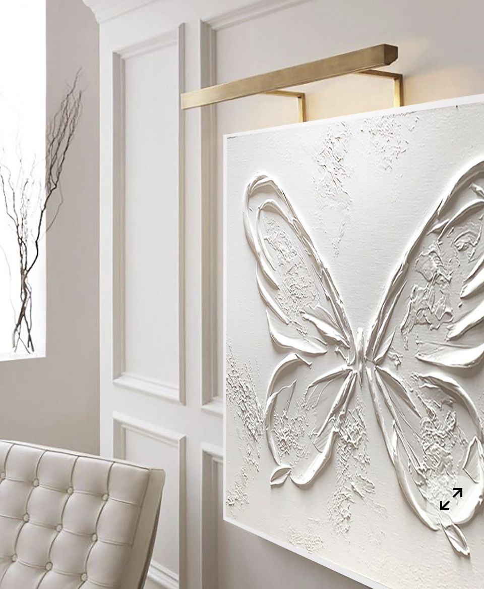 Textured Butterfly Painting // Wall Art