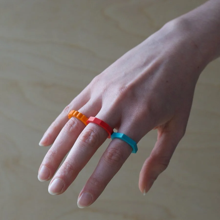 I&rsquo;ll have a few of these 3d-printed rings with me today @siopmostyn for the North Wales  Contemporary Craft Fair.
We open 10.30.
It looks like a beautiful day today for a trip to Llandudno and sea fix 🌊

-
-
-
#craftfair #northwales #northwale