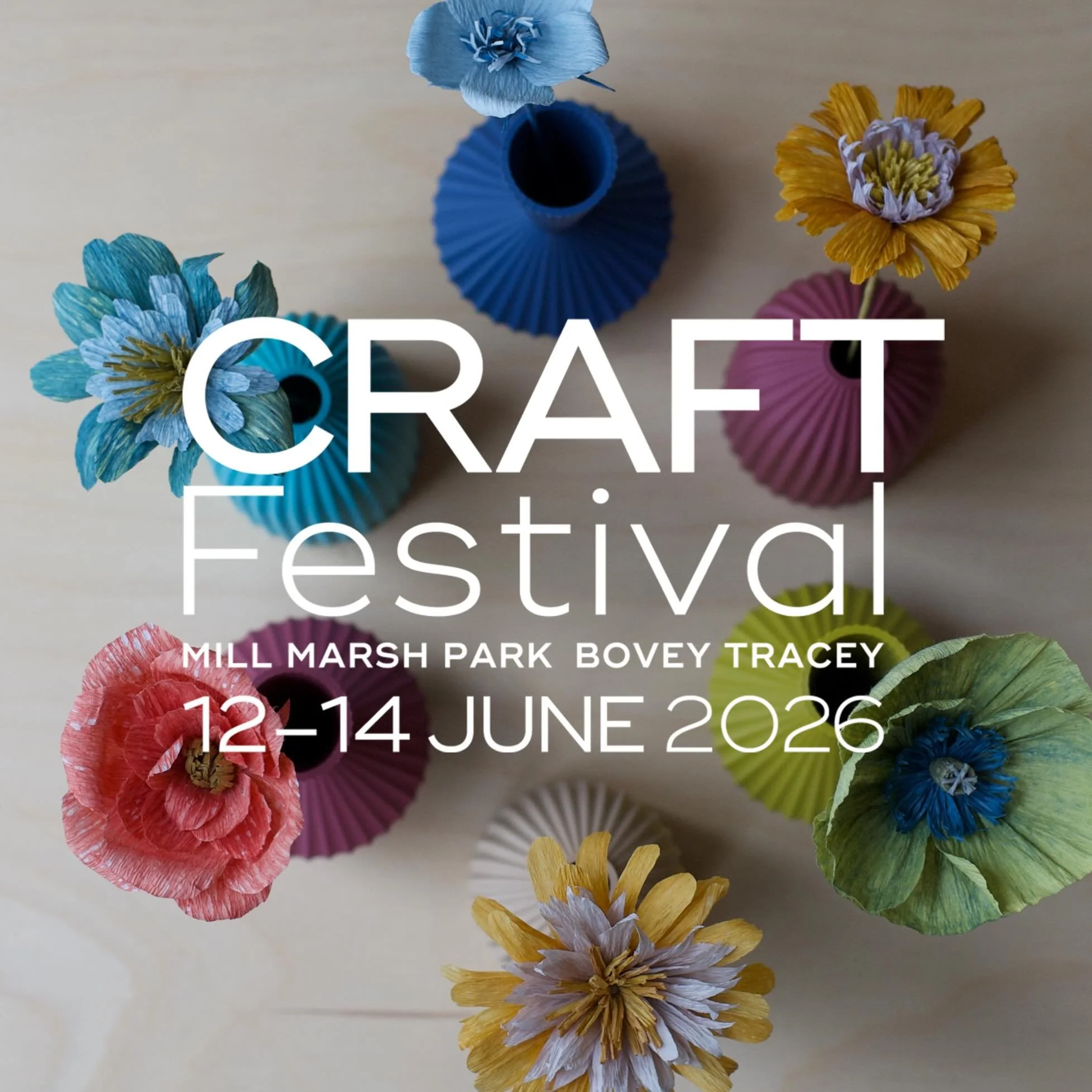 It&rsquo;s going to be all about vases and the perfect flower pairings @craftfestival @find.amaker Bovey Tracey!
I look forward to sharing another of my collaboration projects at the show. I met Ling @paperbydragonfly at the Hepworth a year or so ago