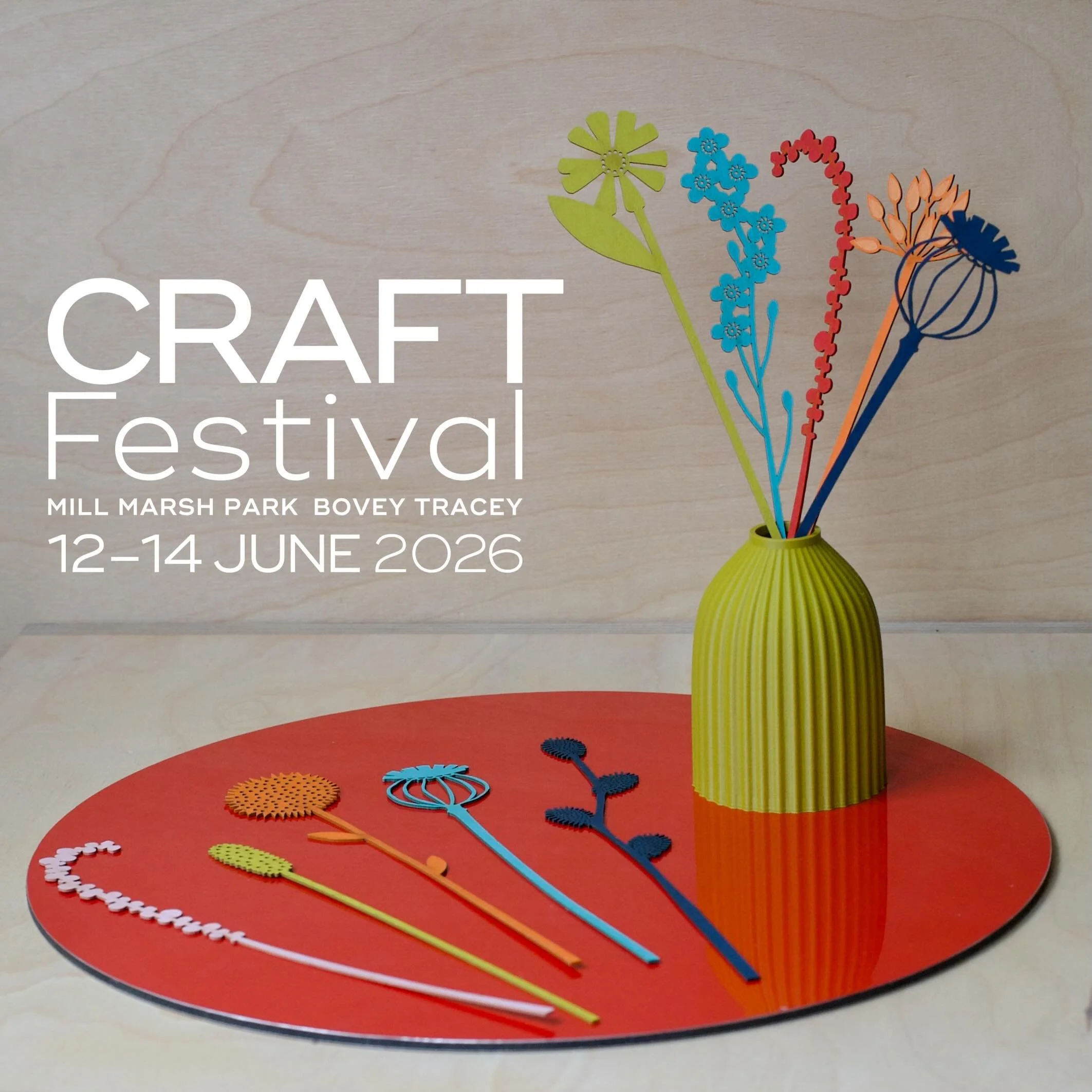 We open tomorrow @craftfestival in Bovey Tracey.
I&rsquo;ll have a few bunches of these delicate paper posies with me, created exclusively for me ( and you) in my brightest colours by the wonderful human  @hannahnunnstudio 

Paired together with mini