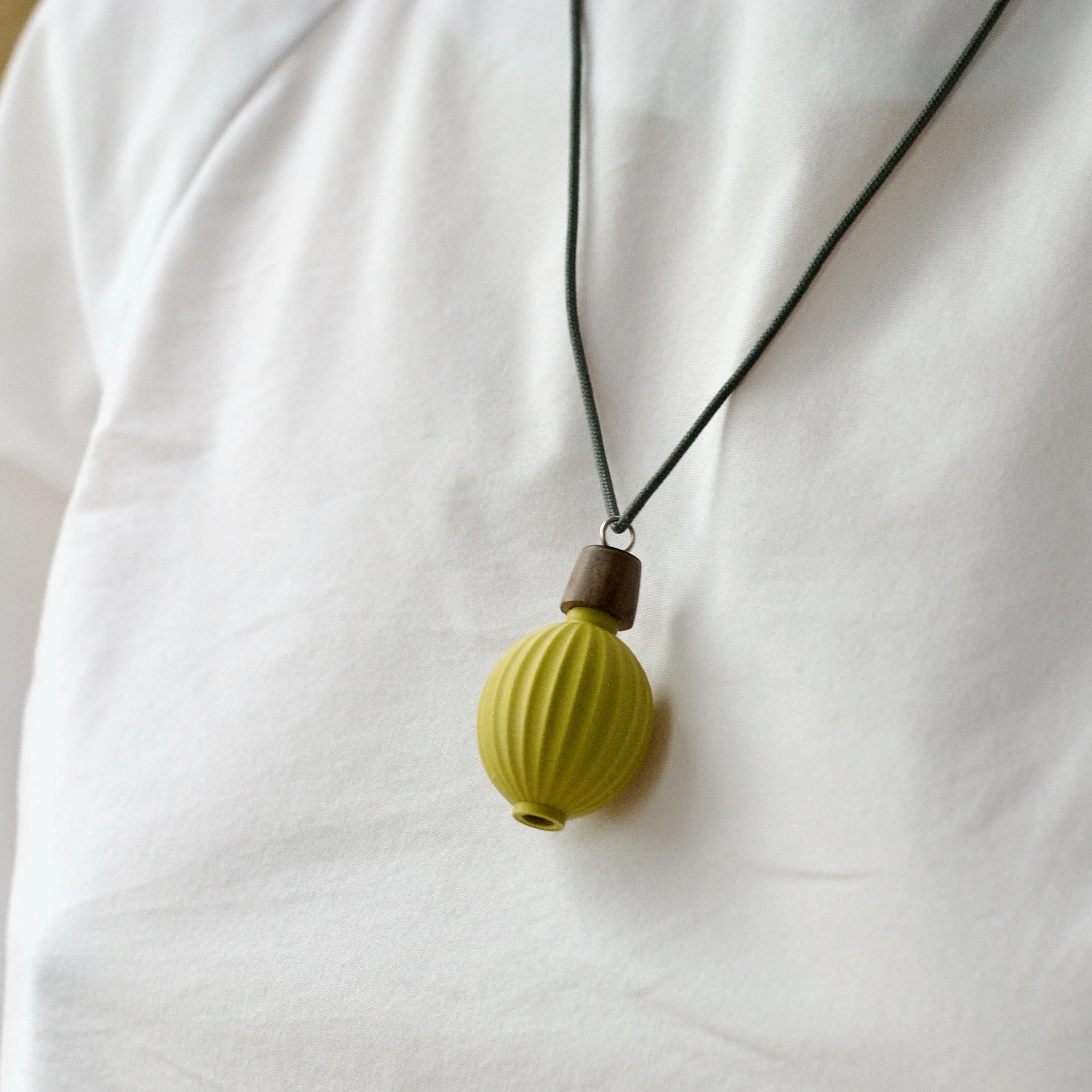 3d Printed necklace Olive, Ink, Grey