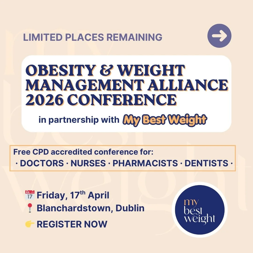 ⏳ Final places remaining ⏳

The Dublin edition of the Obesity &amp; Weight Management Alliance Conference 2026, in partnership with @mybestweight.ie takes place on Friday 17 April 2026.

This is a FREE, CPD-accredited event open to:
👩&zwj;⚕️ Doctors